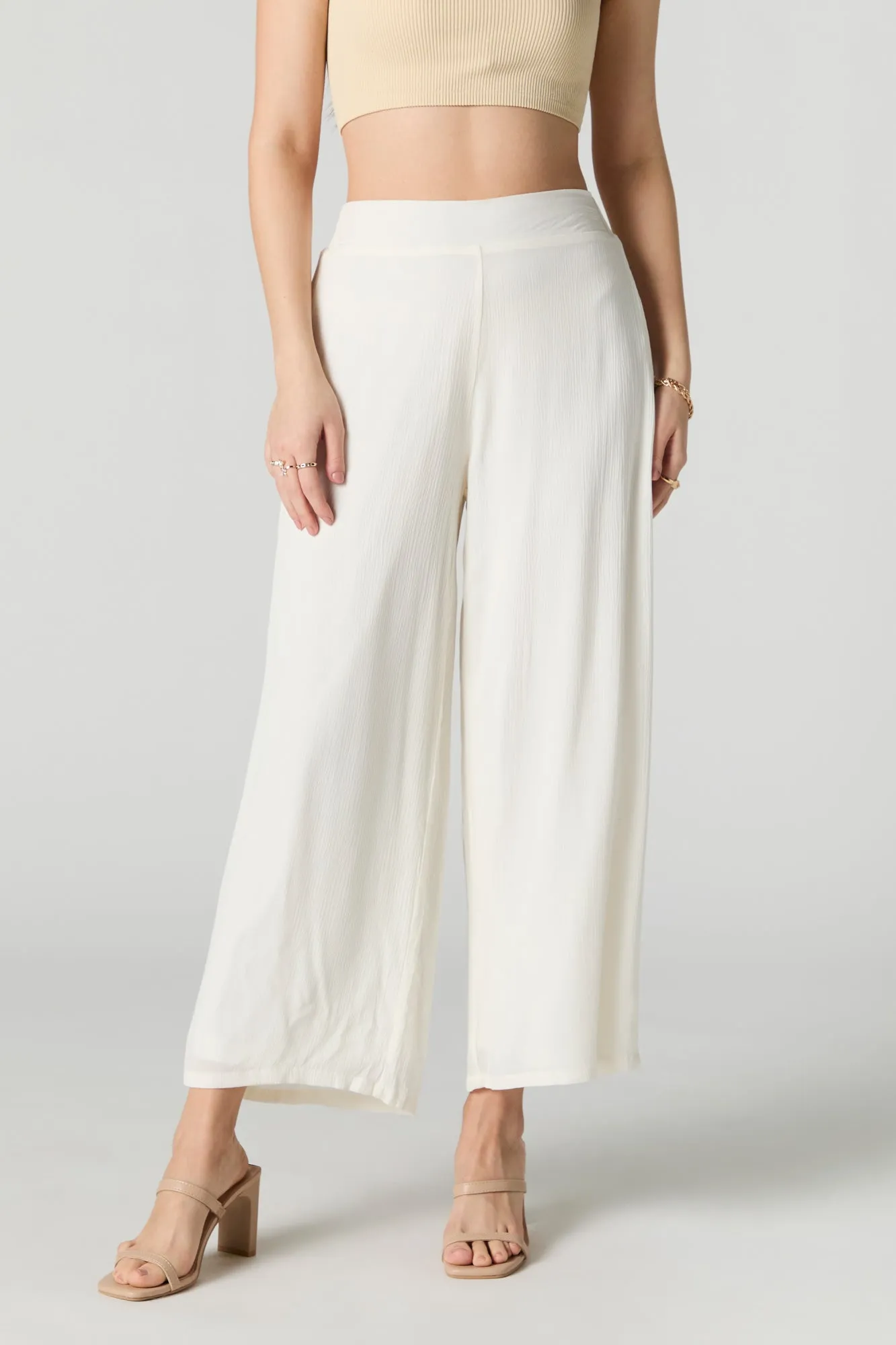 Pantalon court texturé à jambe large sold by Urban Planet product image thumbnail 5