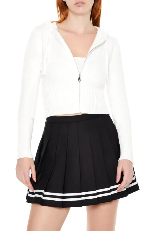 West Coast Embroidered Zip-Up Sweater made by Forever 21