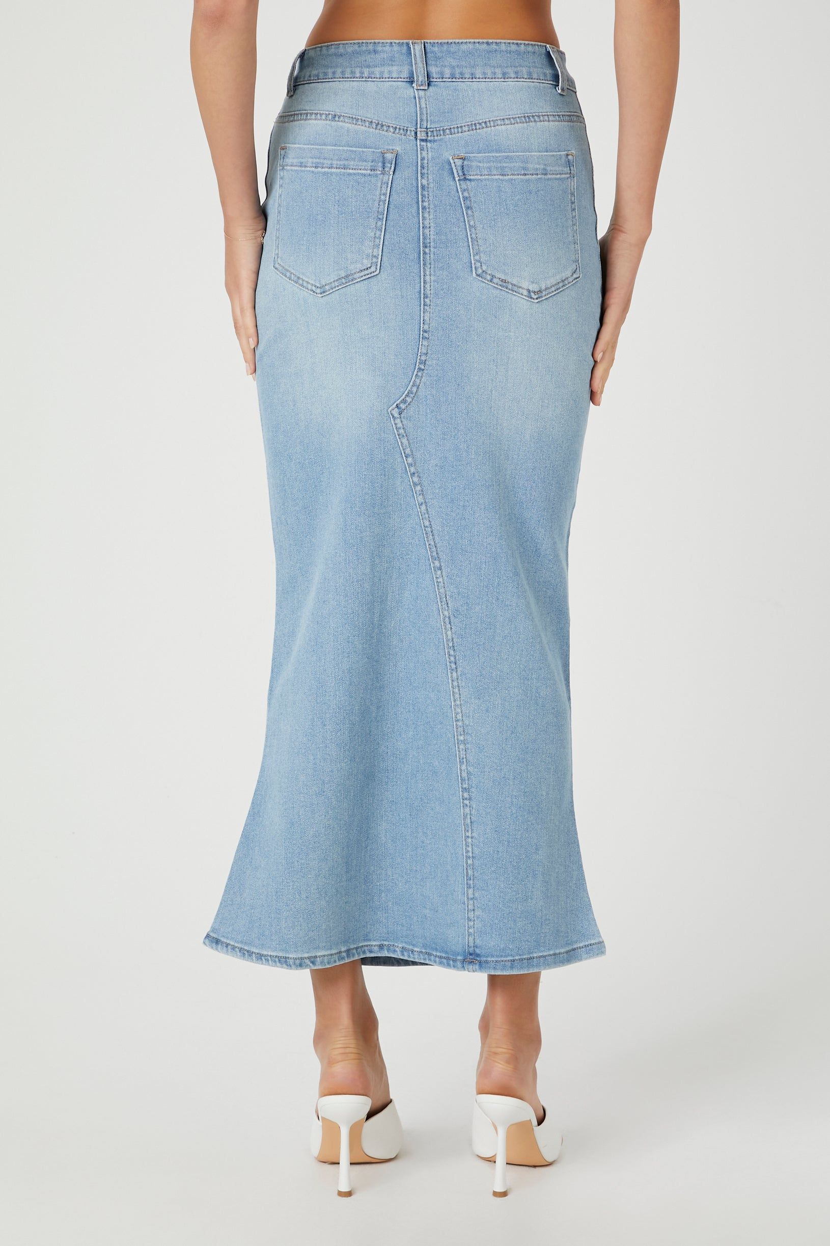 Jupe trapèze maxi en denim sold by Urban Planet product image thumbnail 3