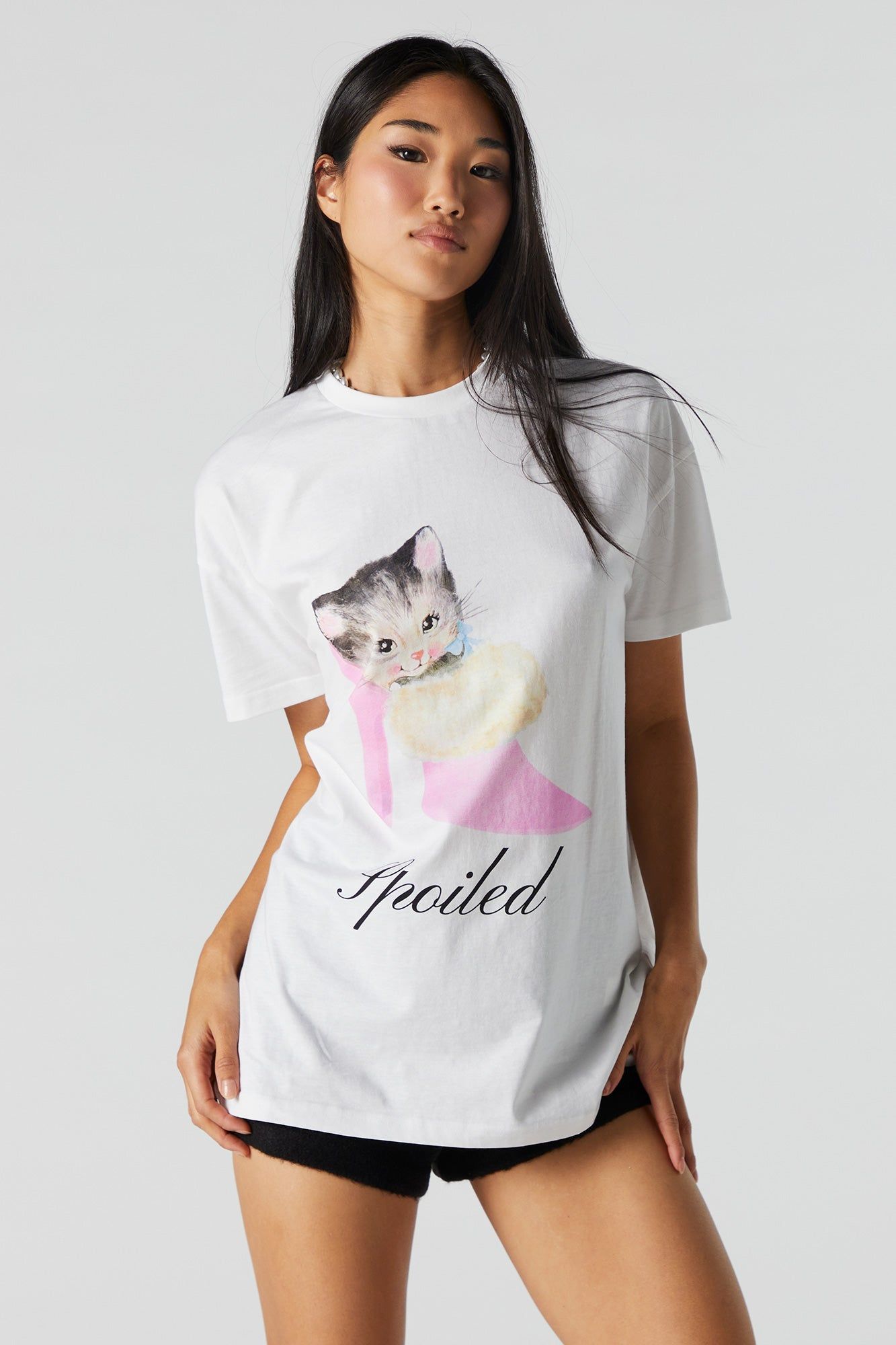 Spoiled Graphic Boyfriend T-Shirt sold by Urban Planet