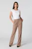 Pantalon habillé plissé à jambe évasée en crêpe sold by Urban Planet