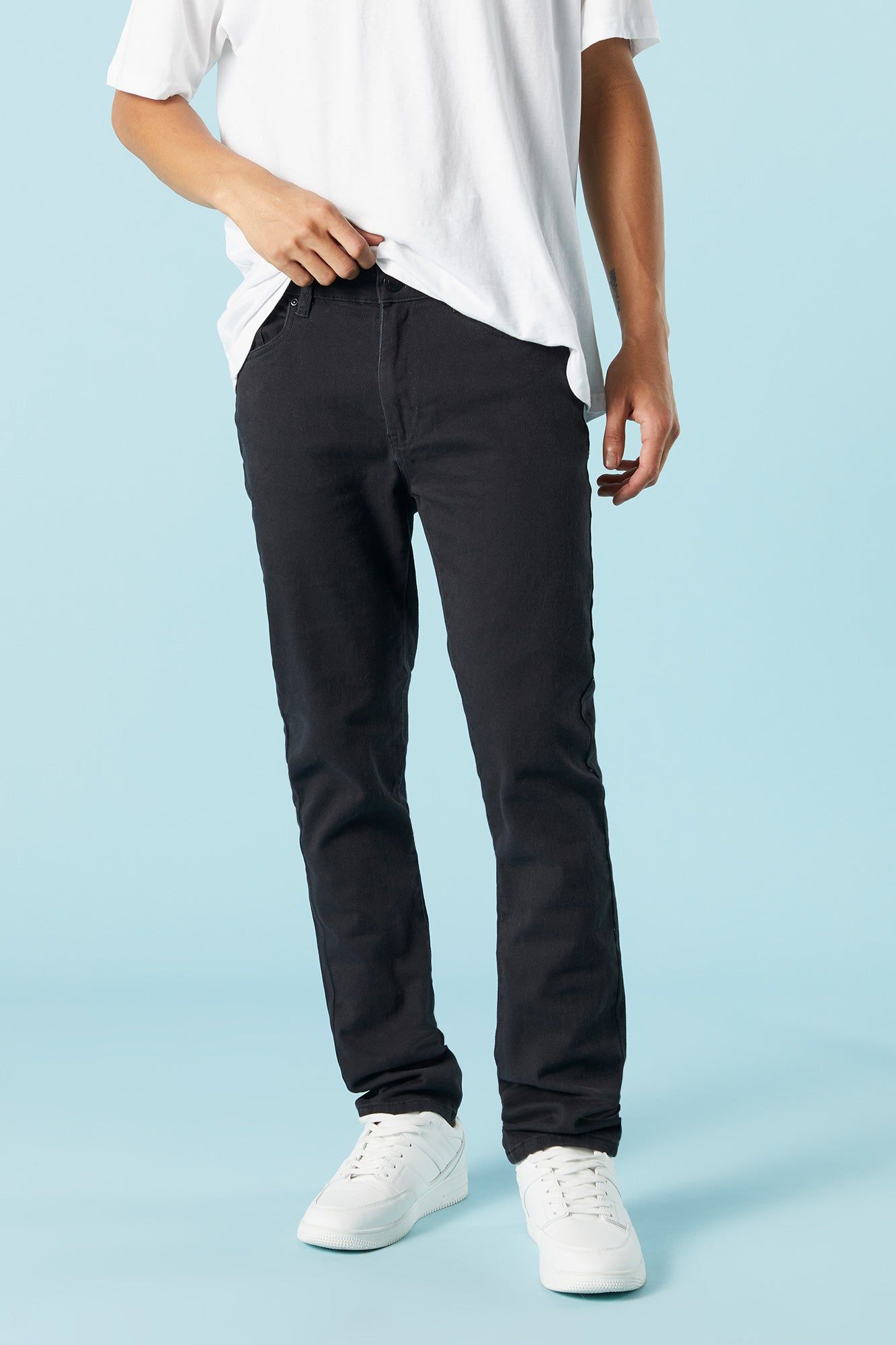 Black Wash Denim Slim Jean sold by Urban Planet