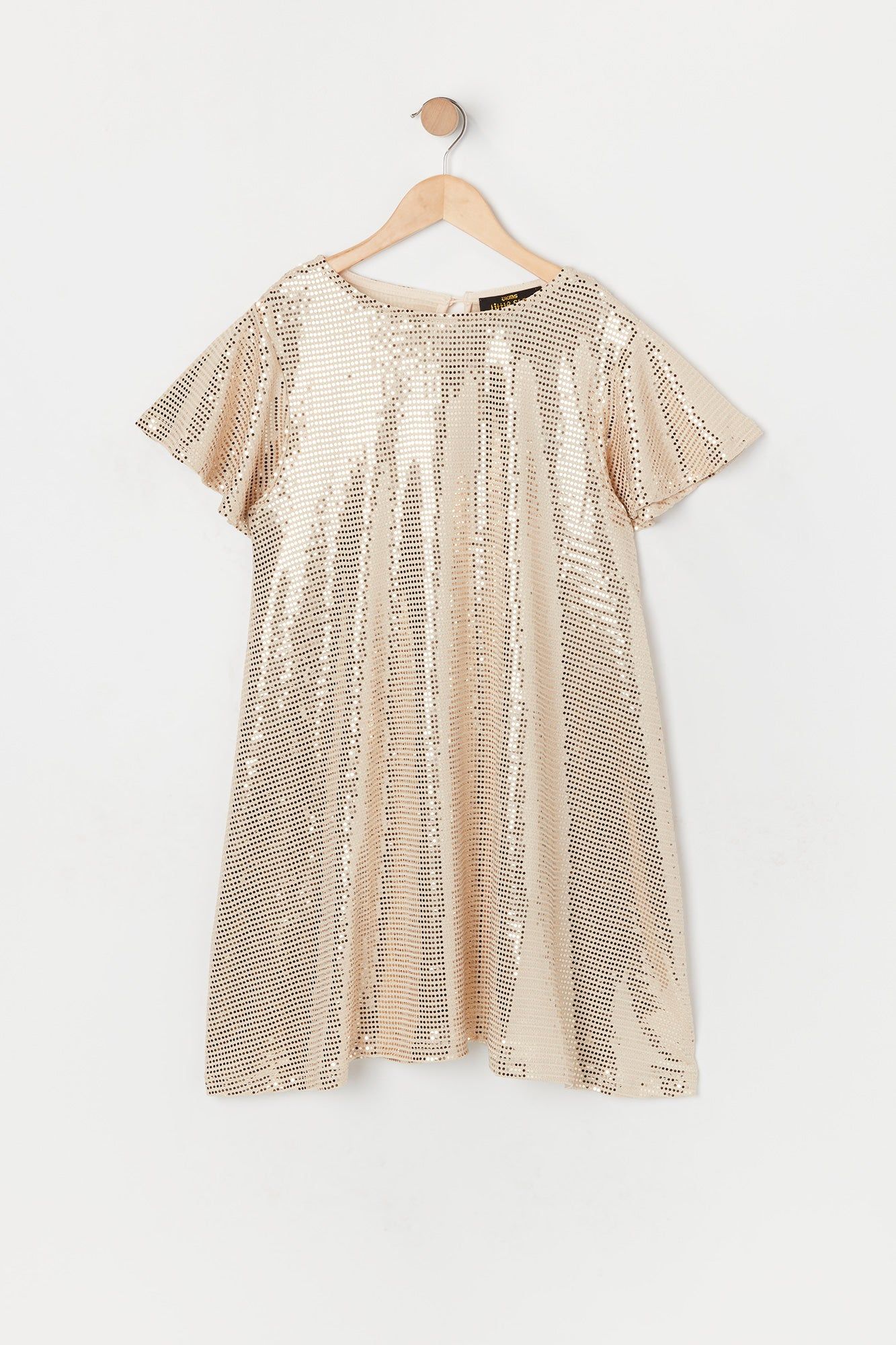 Girls Sequin Short Sleeve Dress sold by Urban Planet product image thumbnail 3