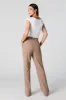 Pantalon habillé plissé à jambe évasée en crêpe sold by Urban Planet