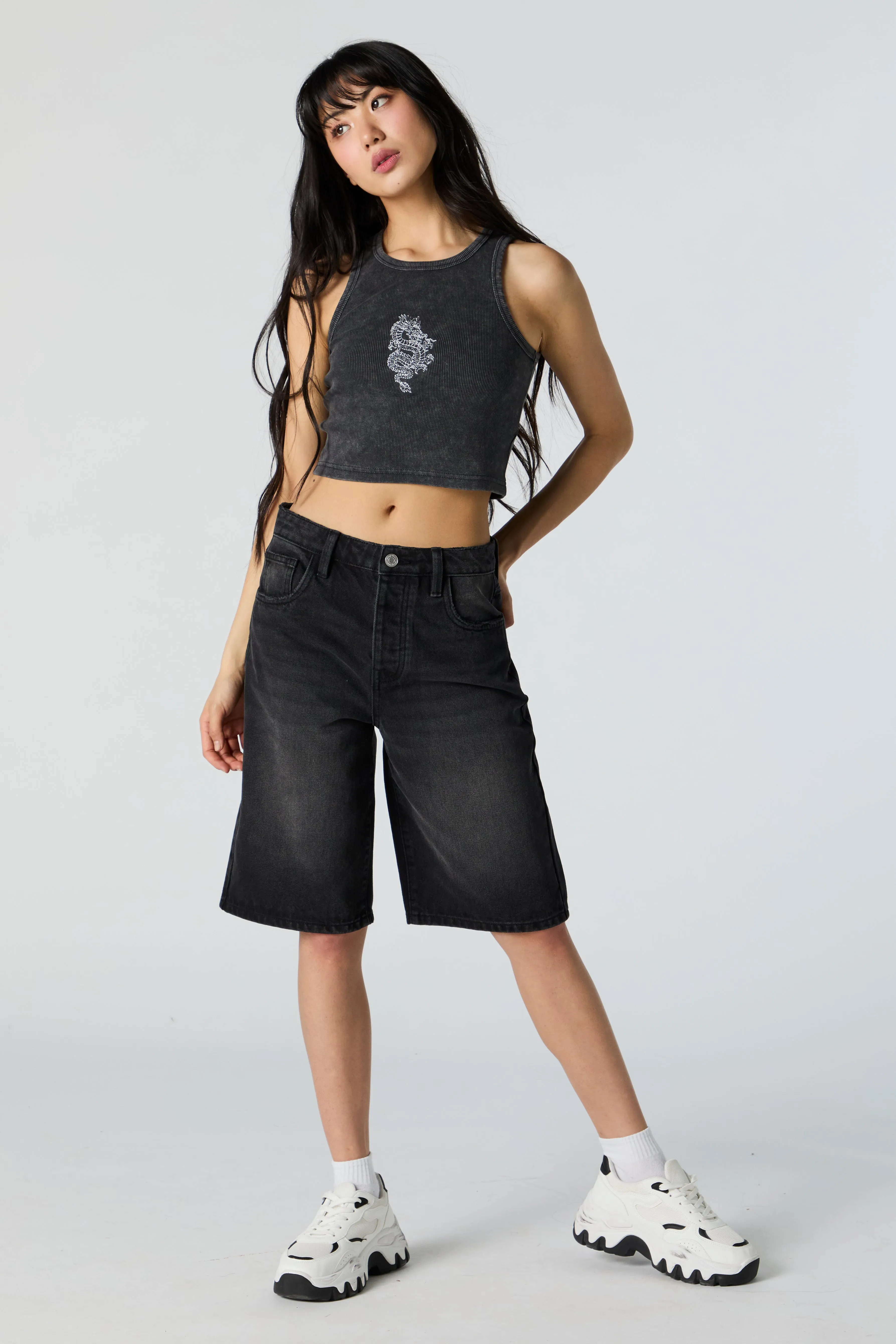 Dragon Graphic Washed Tank sold by Urban Planet product image thumbnail 3