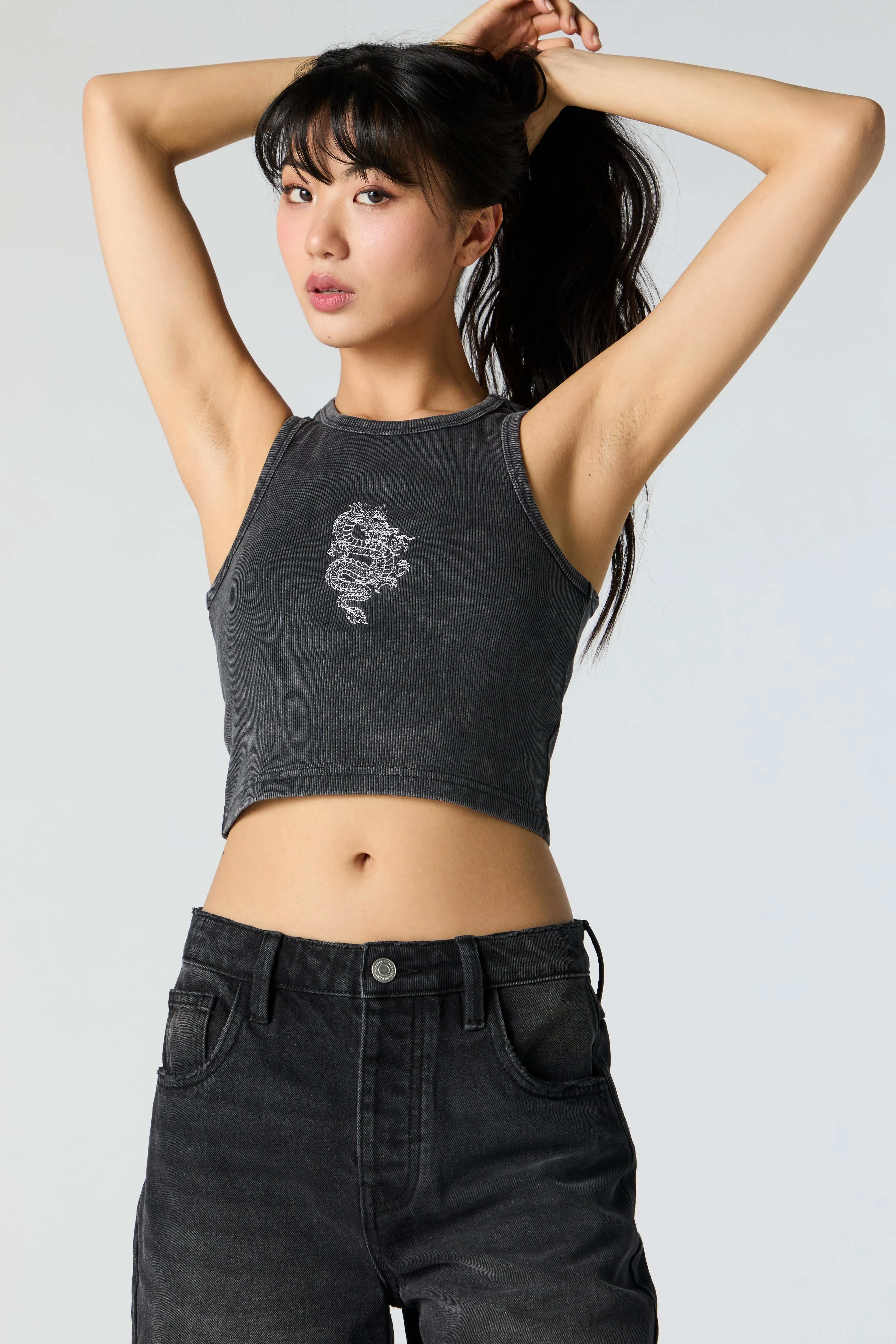 Dragon Graphic Washed Tank sold by Urban Planet