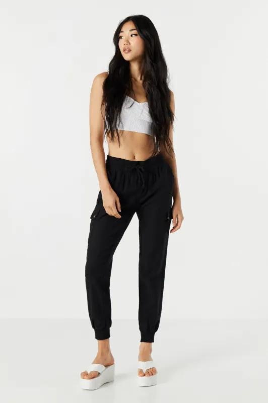 Pantalon de jogging cargo en lin sold by Urban Planet