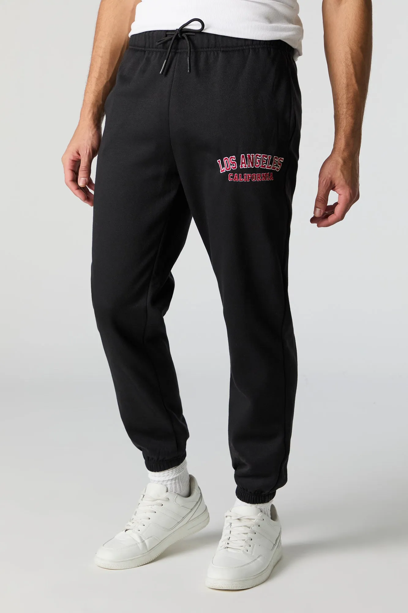 Los Angeles Embroidered Fleece Jogger sold by Urban Planet