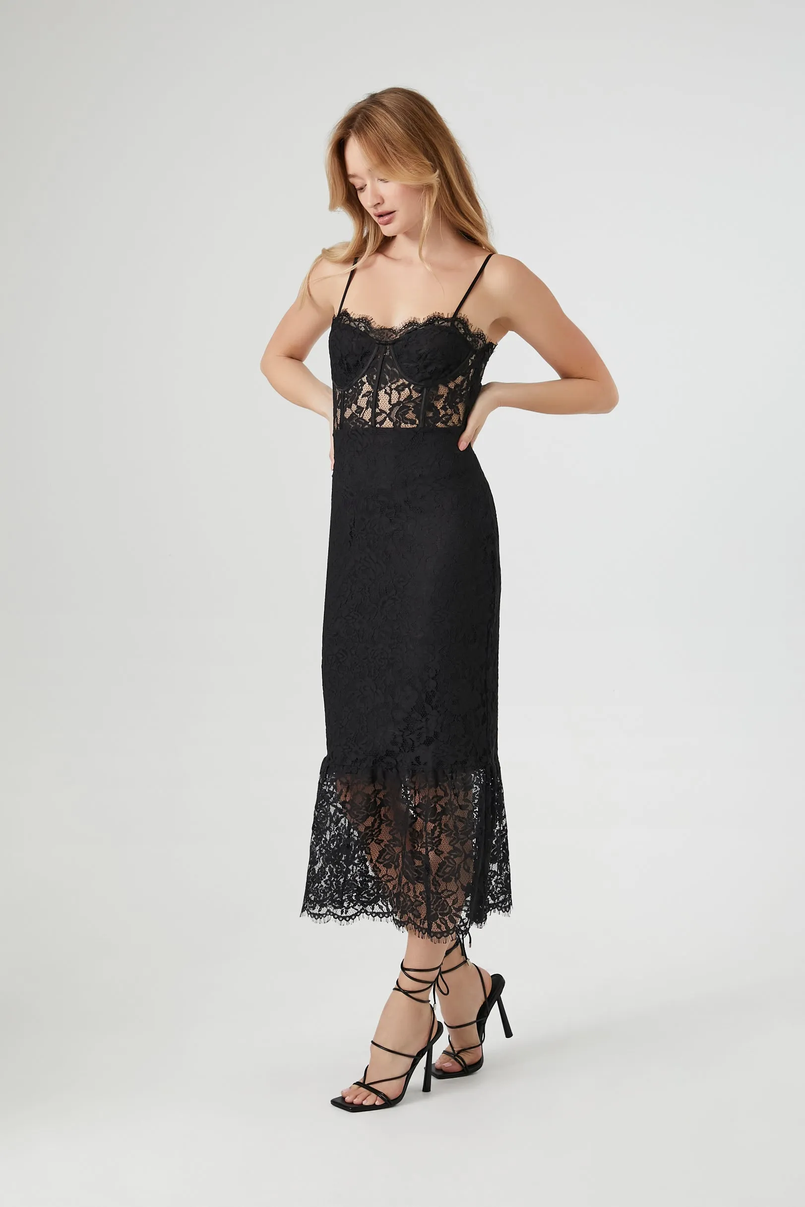 Lace Bustier Midi Dress sold by Urban Planet product image thumbnail 5