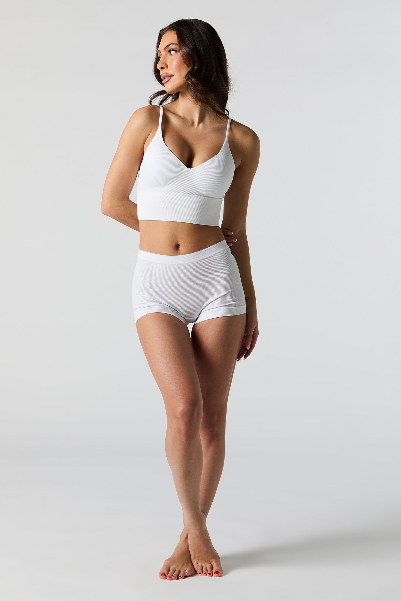 Bralette côtelé sans couture avec bonnets intégrés sold by Urban Planet product image thumbnail 3