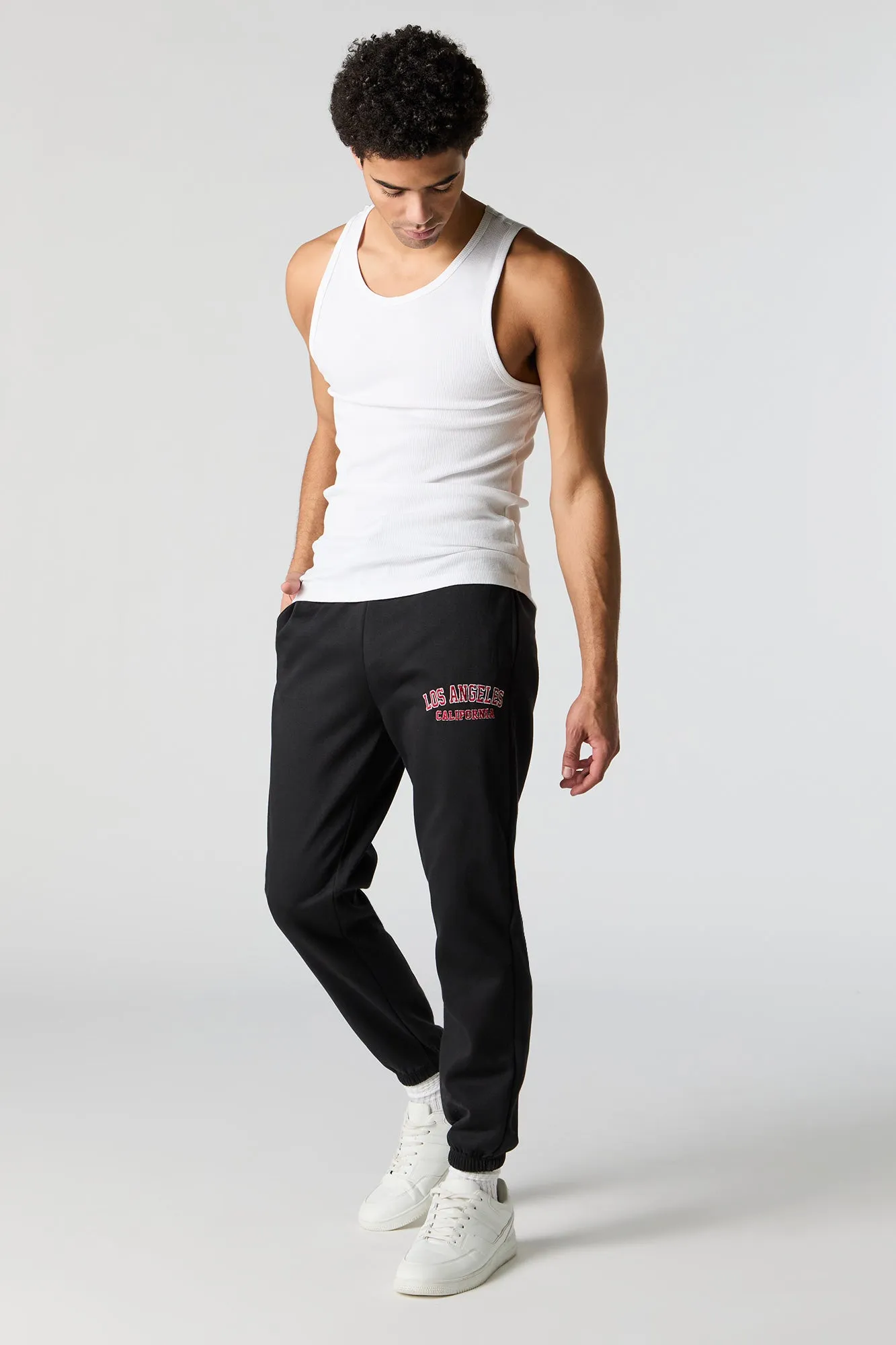Los Angeles Embroidered Fleece Jogger sold by Urban Planet product image thumbnail 2