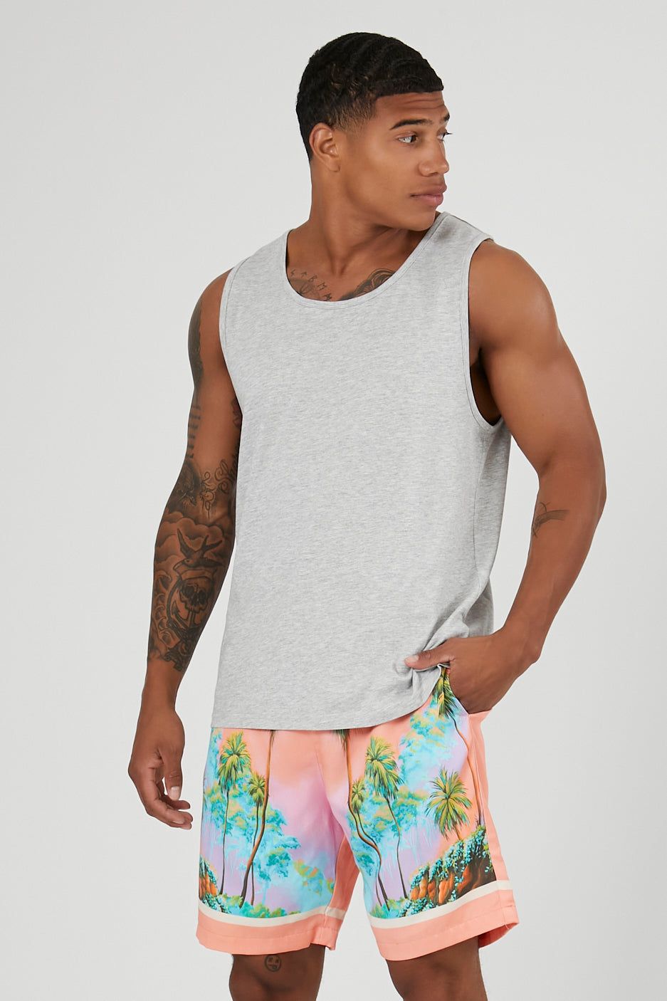 Palm Tree Drawstring Short sold by Urban Planet