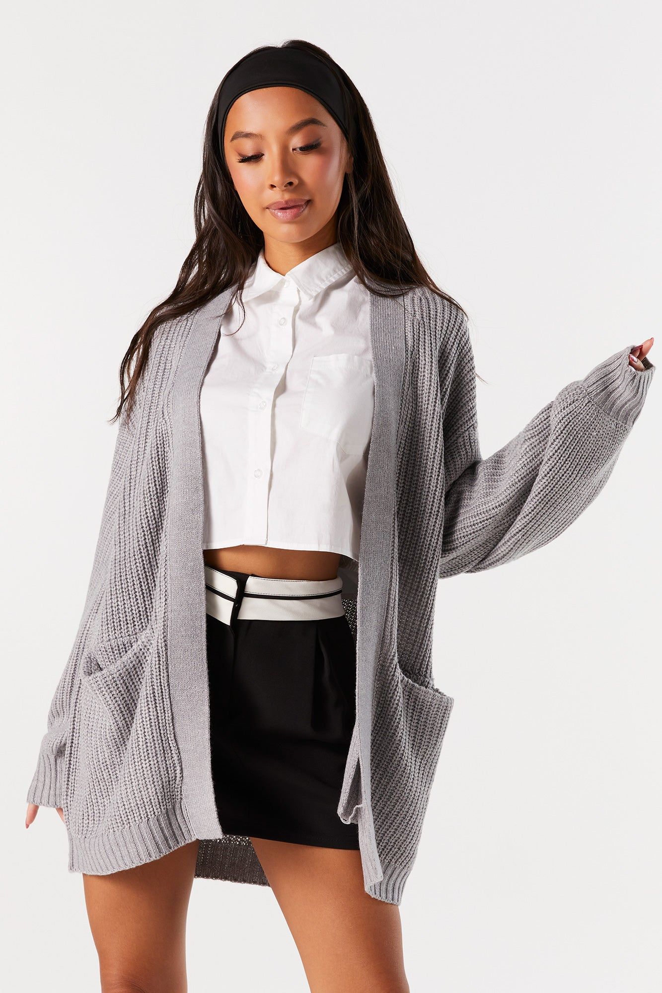 Mid Length Open Knit Cardigan sold by Urban Planet product image thumbnail 5