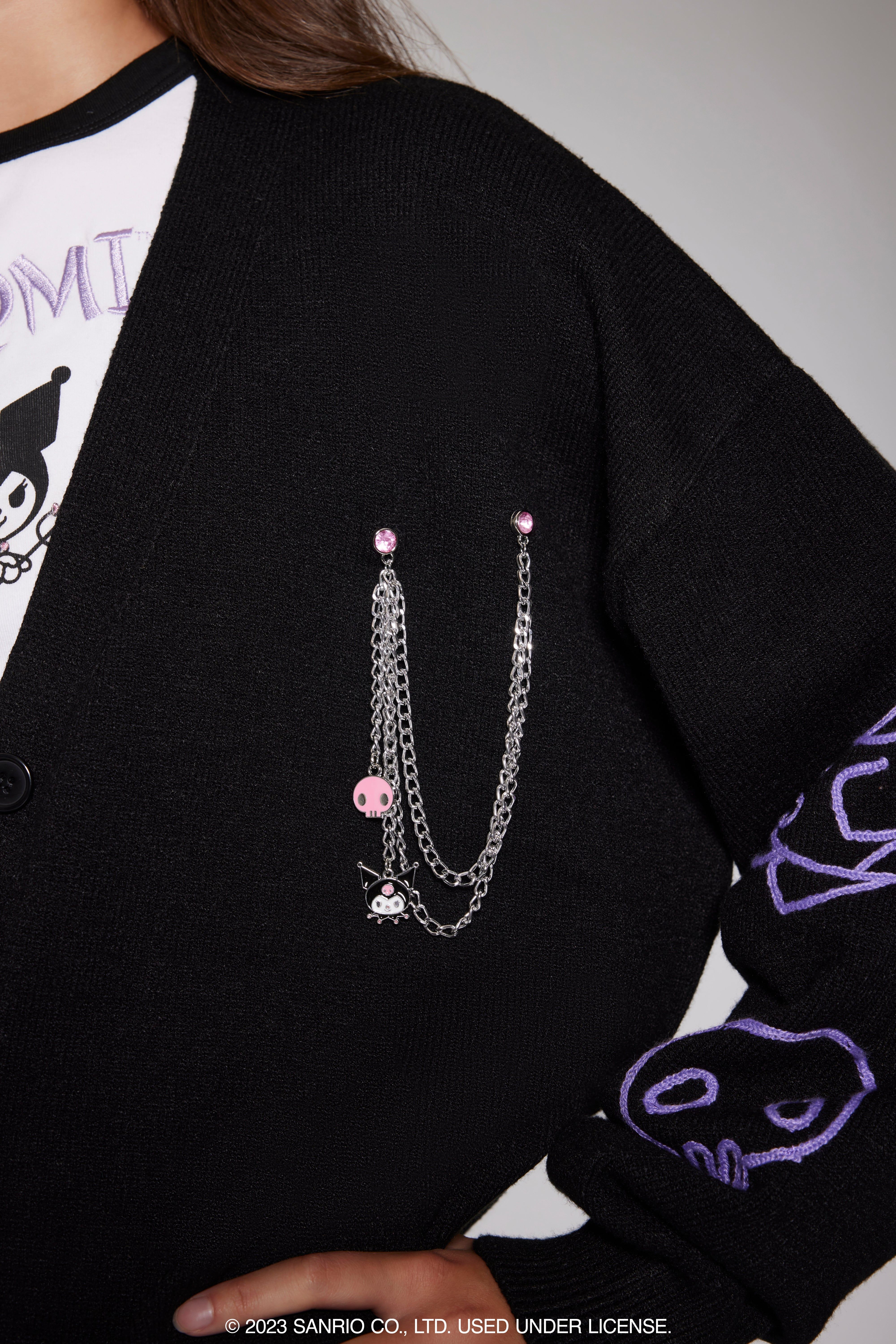 Cardigan à imprimé Kuromi avec chaîne sold by Urban Planet product image thumbnail 5