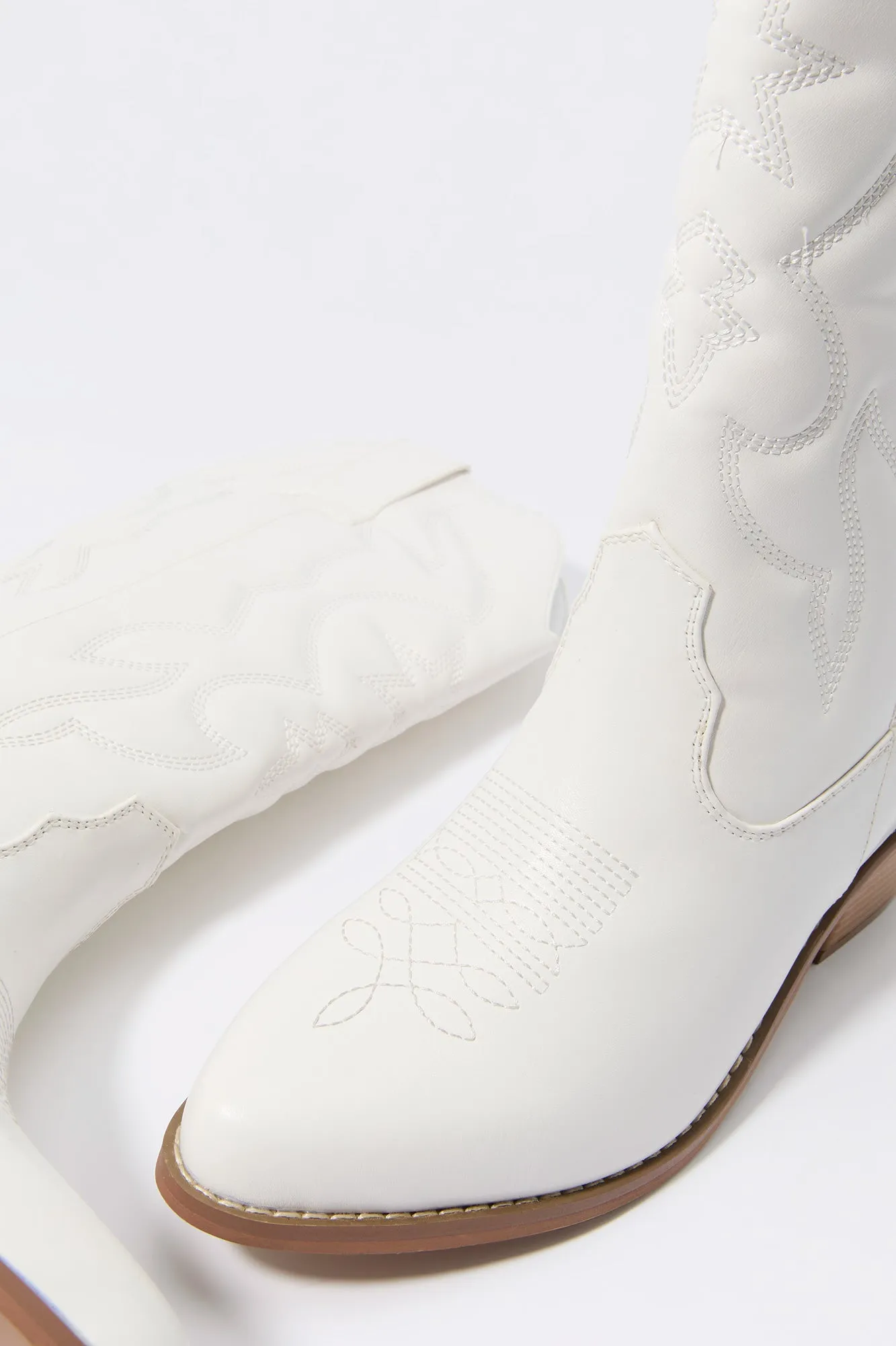 Faux Leather Tall Western Boot sold by Urban Planet product image thumbnail 4