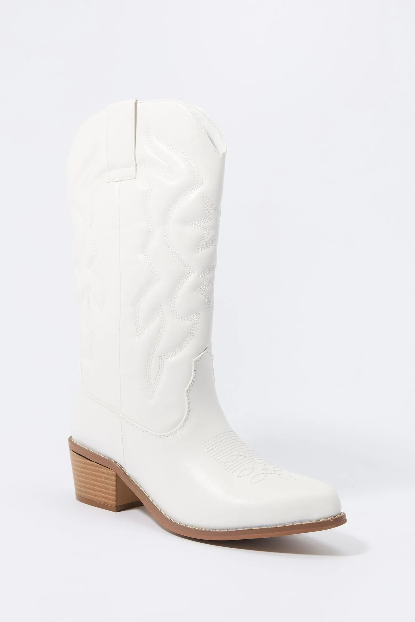 Faux Leather Tall Western Boot sold by Urban Planet product image thumbnail 2