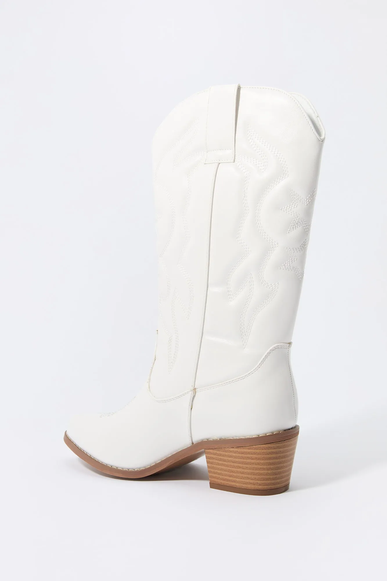 Faux Leather Tall Western Boot sold by Urban Planet product image thumbnail 3