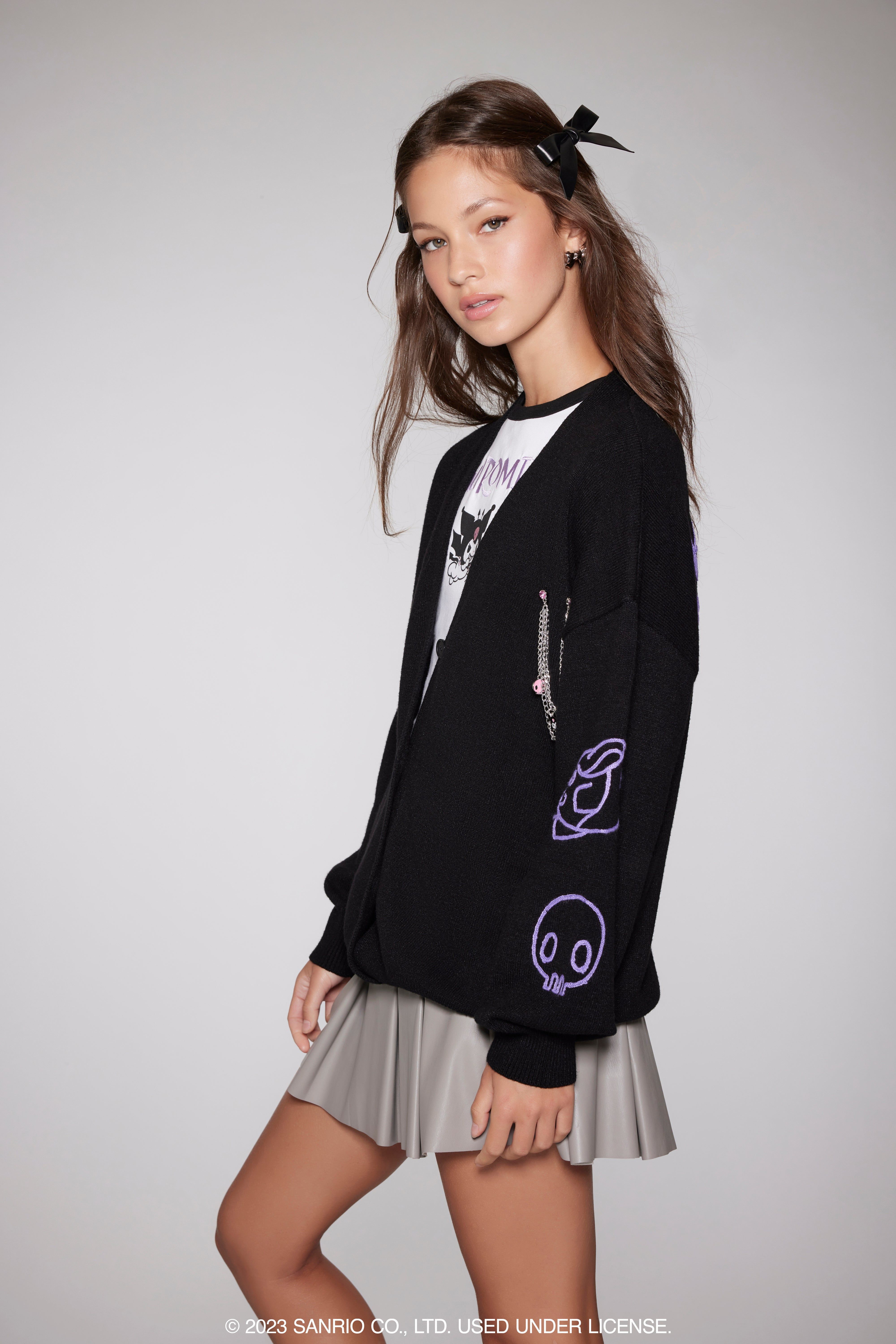 Cardigan à imprimé Kuromi avec chaîne sold by Urban Planet product image thumbnail 3