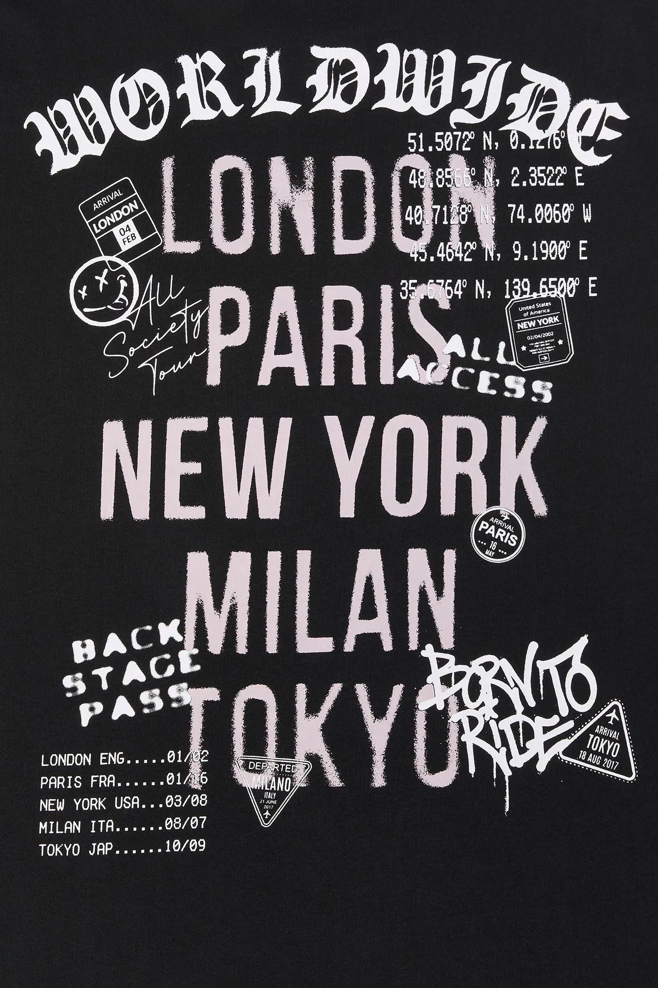 T-shirt à imprimé Worldwide Tour sold by Urban Planet product image thumbnail 4