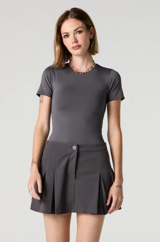 Crepe Pleated Cargo Skort sold by Urban Planet