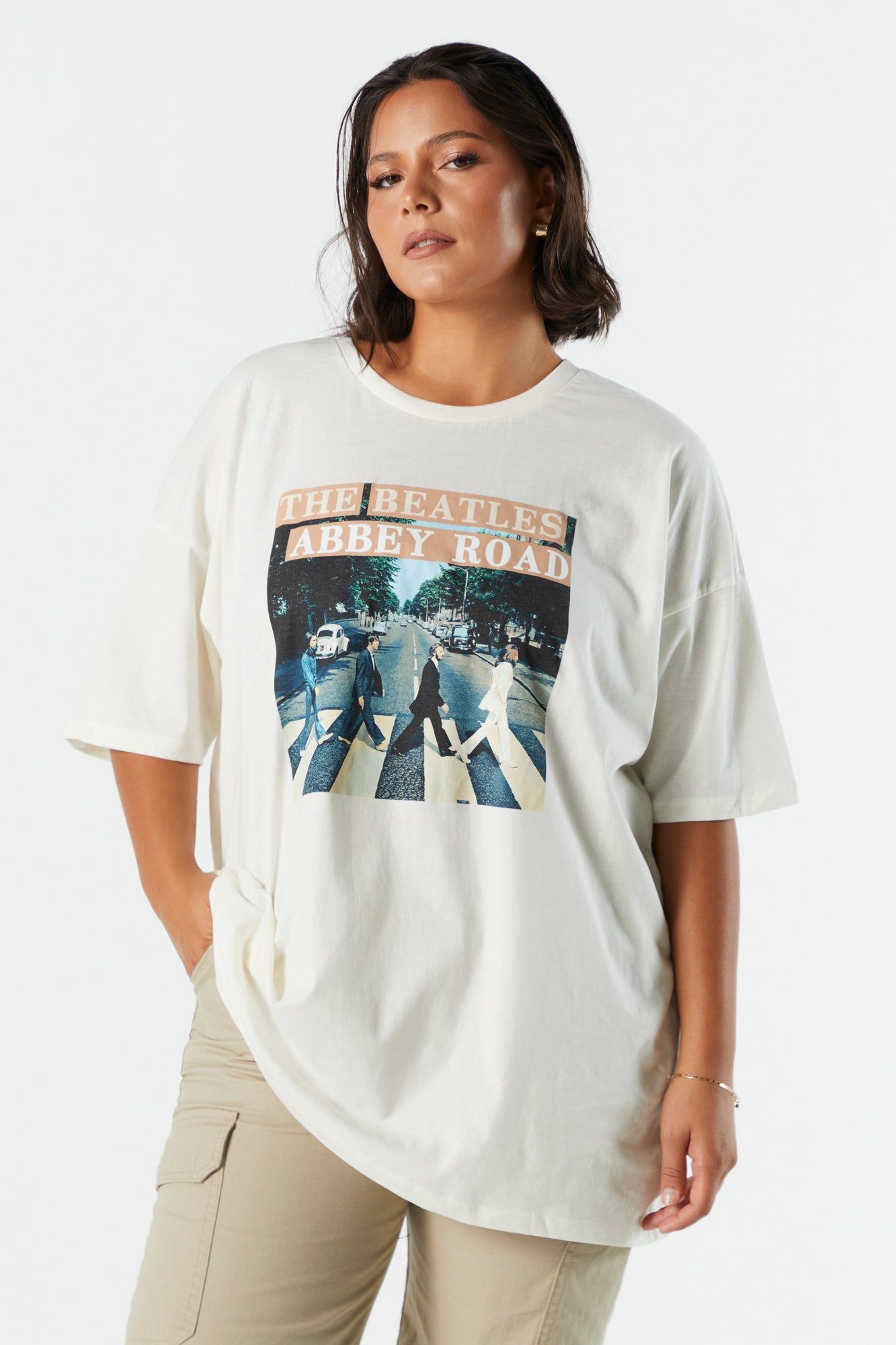 T-shirt coupe garçonne à imprimé The Beatles sold by Urban Planet