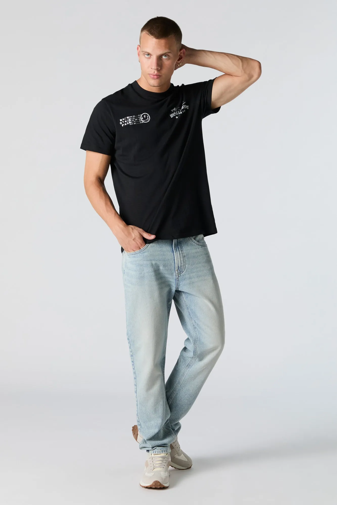 T-shirt à imprimé Worldwide Tour sold by Urban Planet product image thumbnail 3