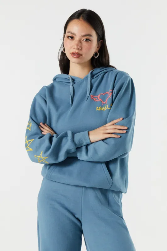 Angel Graphic Fleece Oversized Hoodie sold by Urban Planet