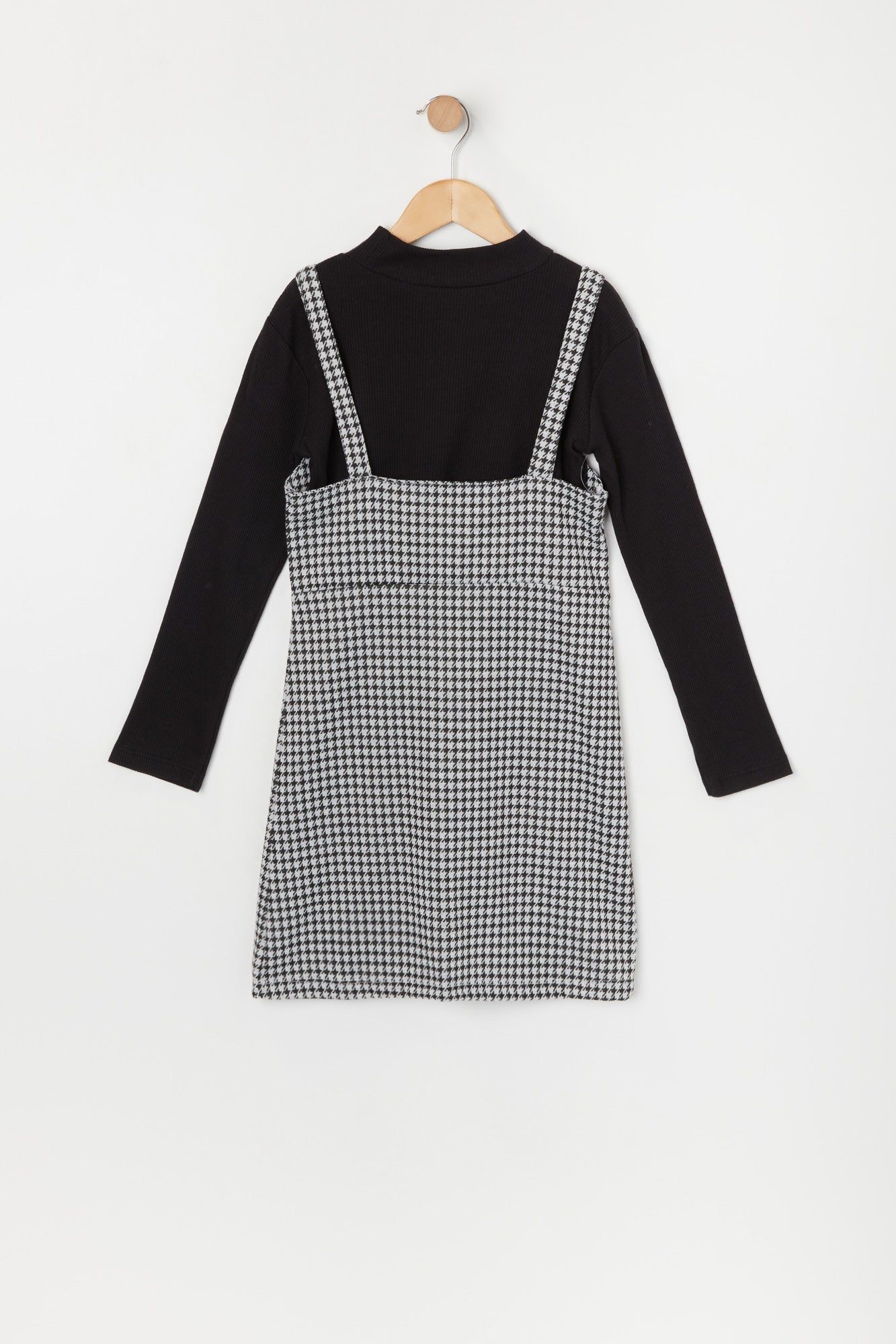 Girls Plaid Pinafore Combo Dress sold by Urban Planet product image thumbnail 2