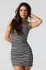 Striped Ribbed Ruched Mini Dress sold by Urban Planet