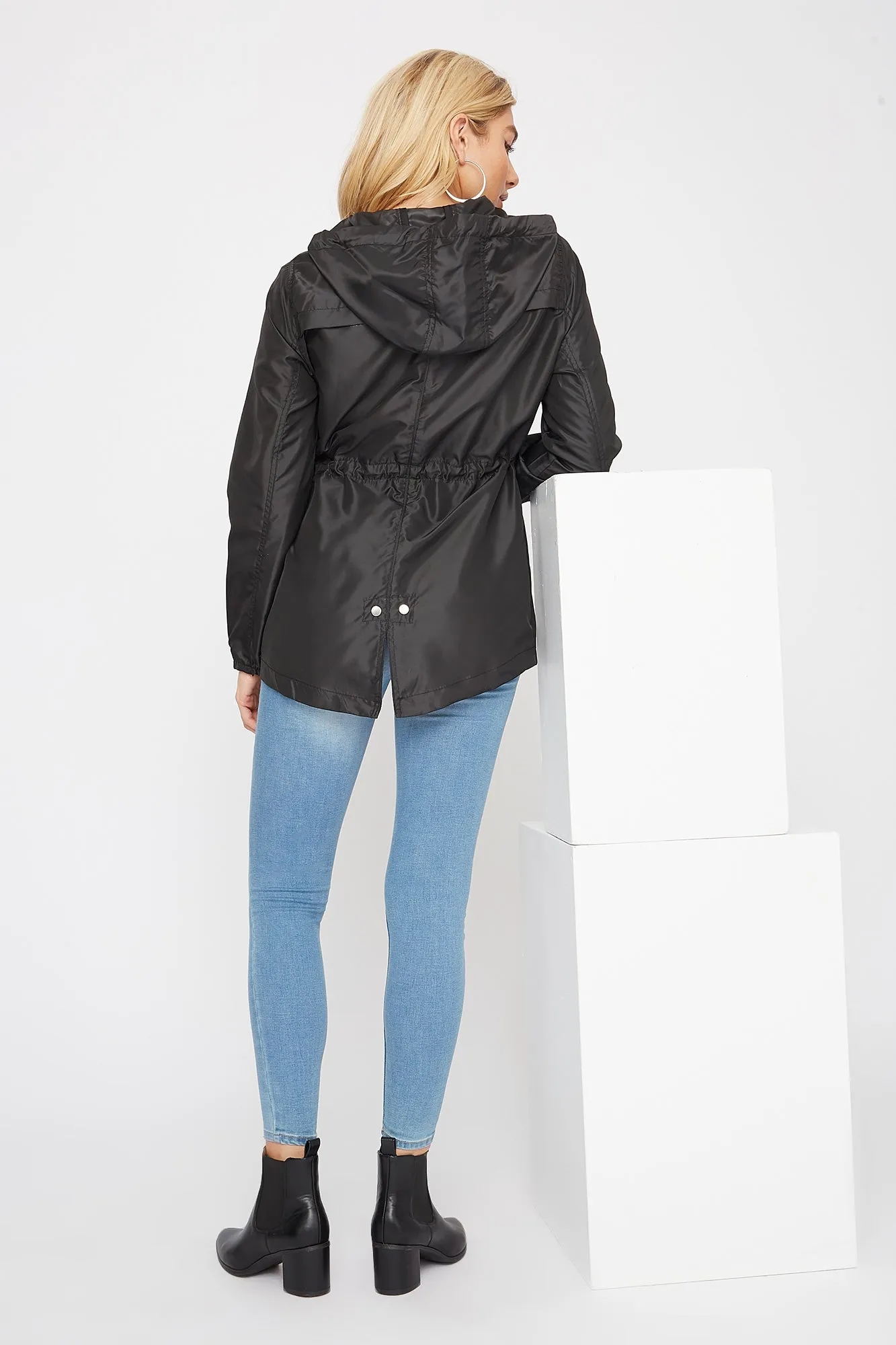 Anorak Zip-Up Hooded Windbreaker sold by Urban Planet product image thumbnail 4