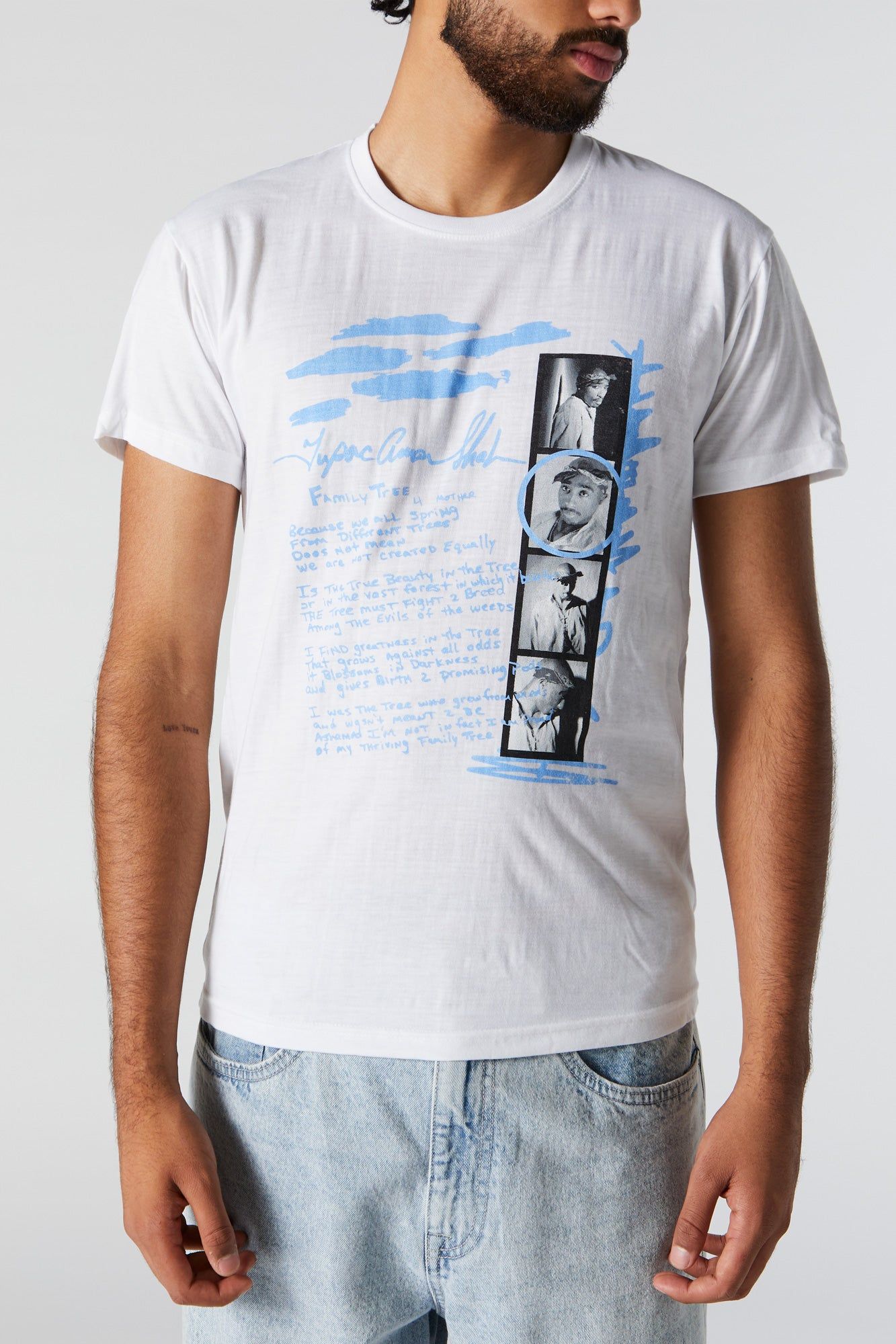 Tupac Family Tree Graphic T-Shirt sold by Urban Planet product image thumbnail 4