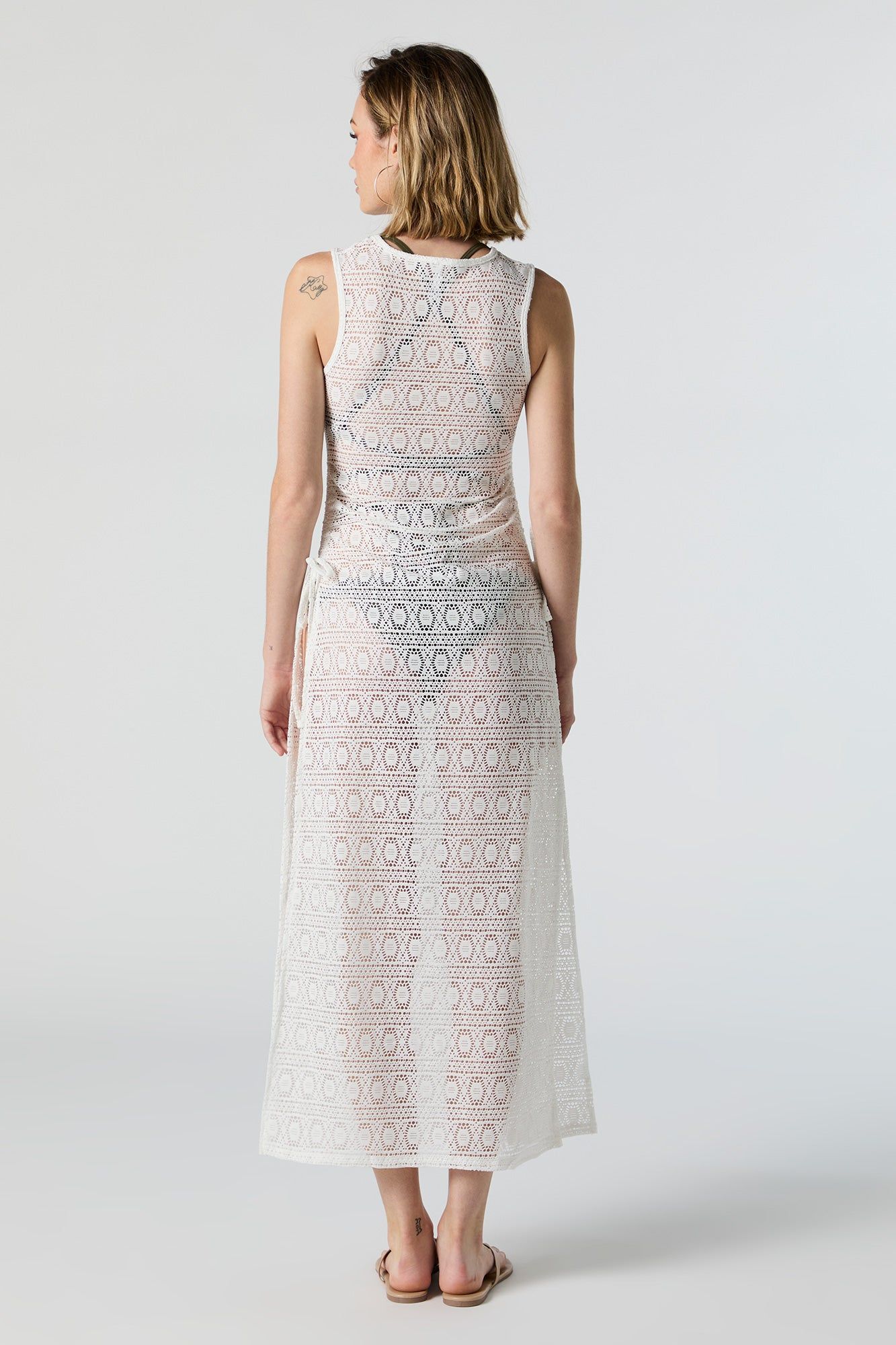 Crochet Ruched Cover Up Dress sold by Urban Planet product image thumbnail 3