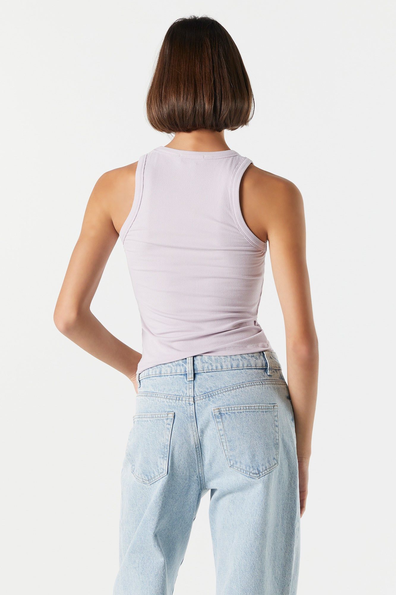 Ribbed Scoop Neck Tank sold by Urban Planet product image thumbnail 2