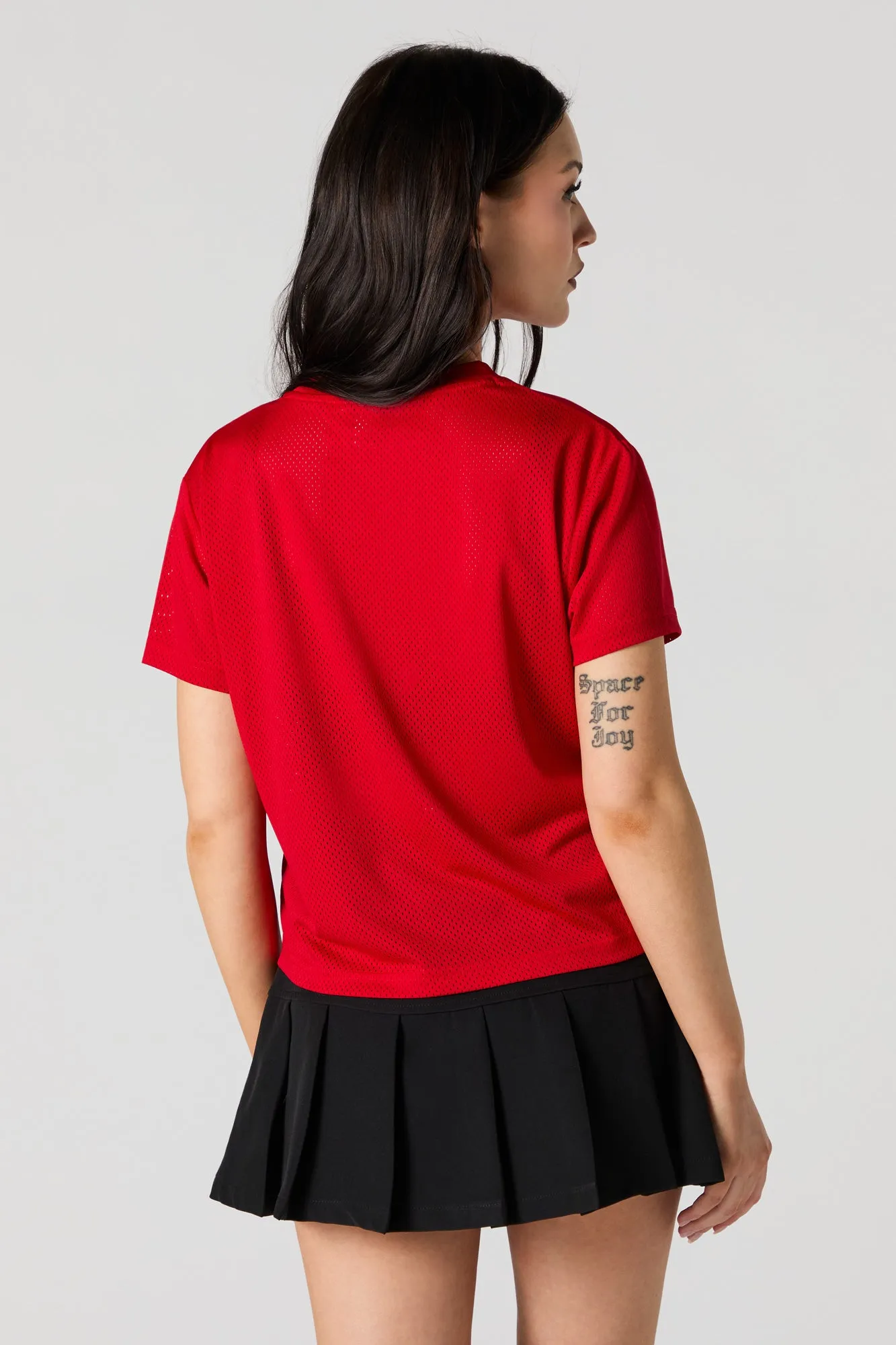 10 Graphic Mesh Cropped T-Shirt sold by Urban Planet product image thumbnail 2