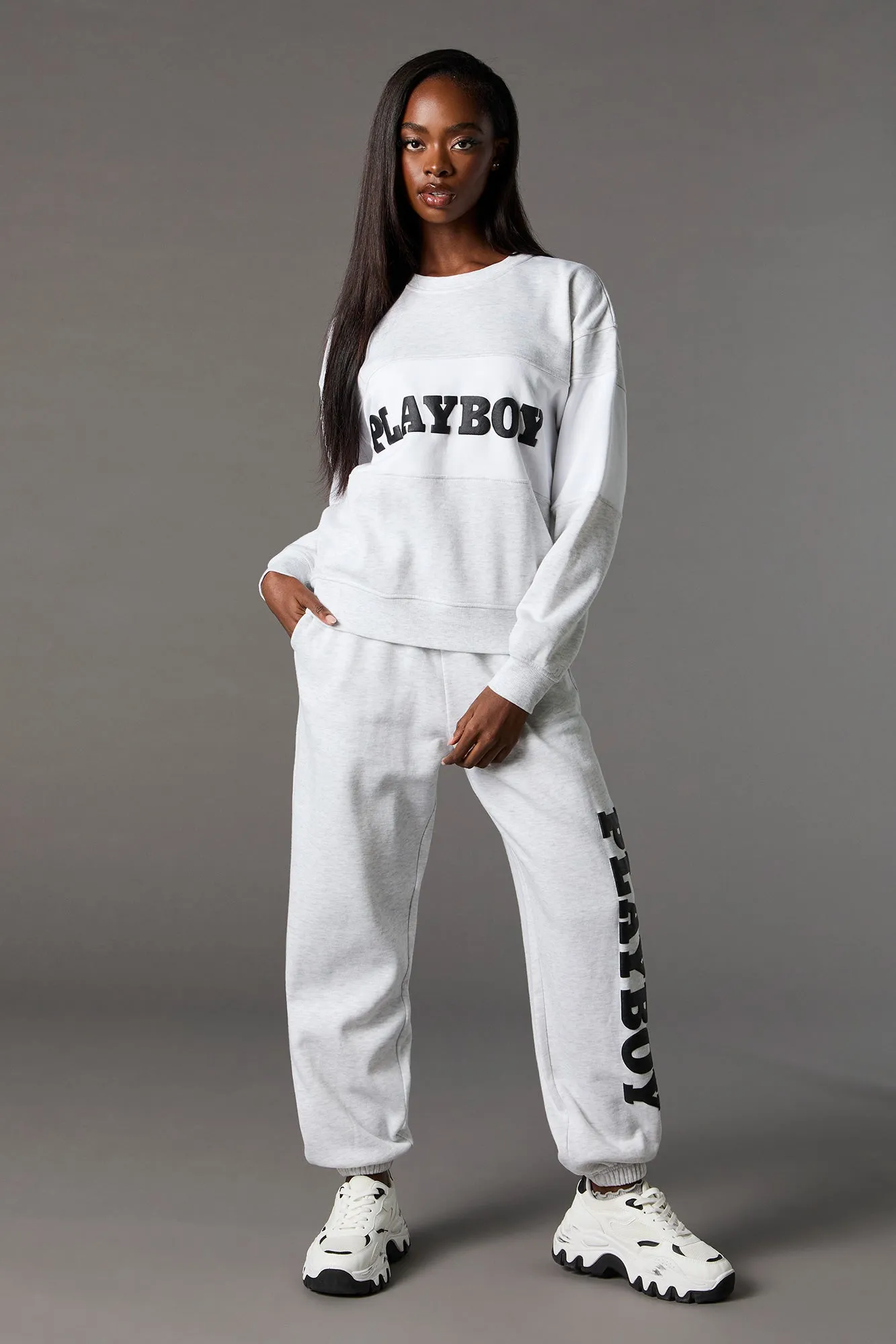 Playboy Graphic Colourblock Fleece Sweatshirt sold by Urban Planet product image thumbnail 3