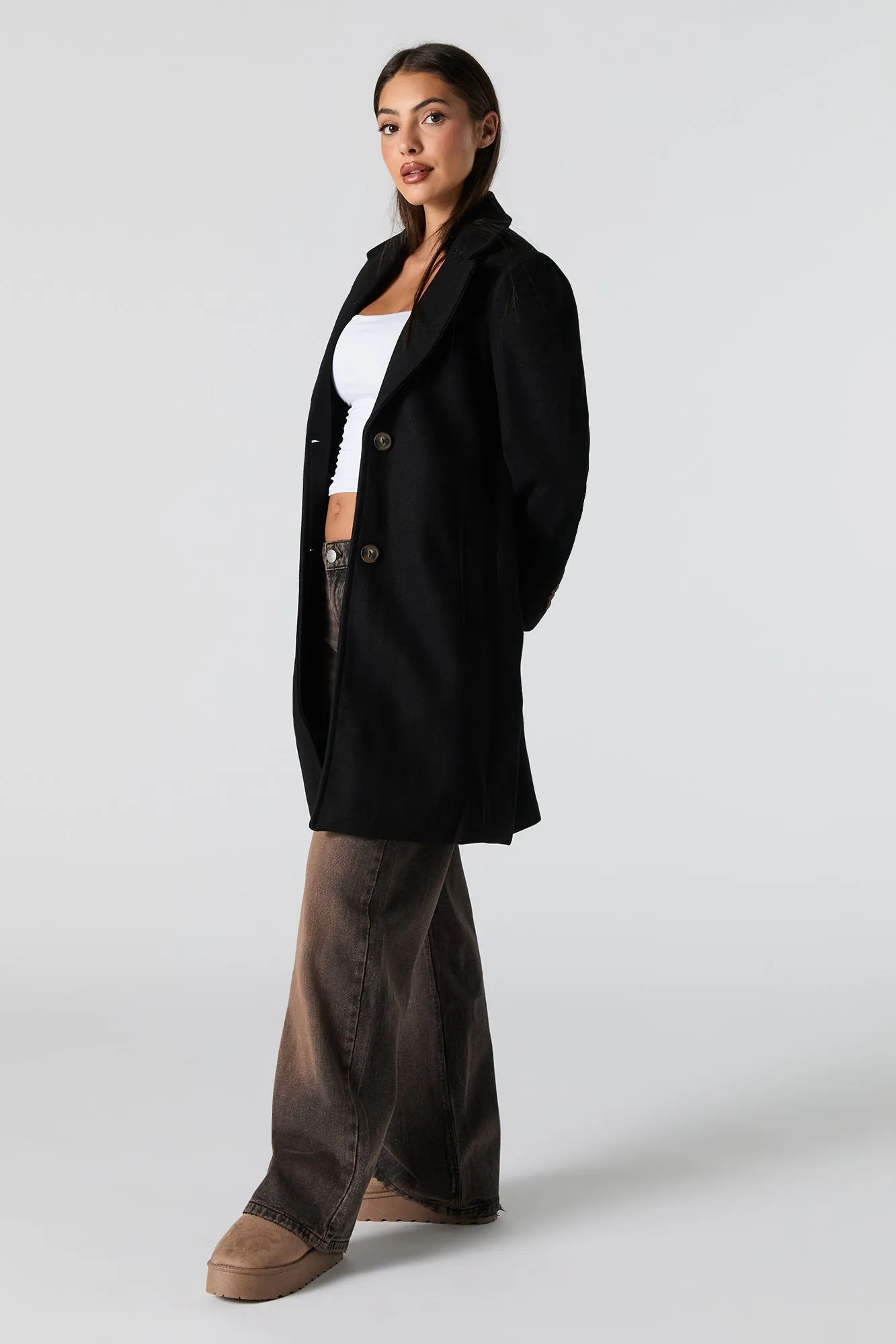 Manteau de laine avec col sold by Urban Planet product image thumbnail 5