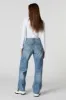 Dark Vintage Wash High Rise Wide Leg Jean sold by Urban Planet