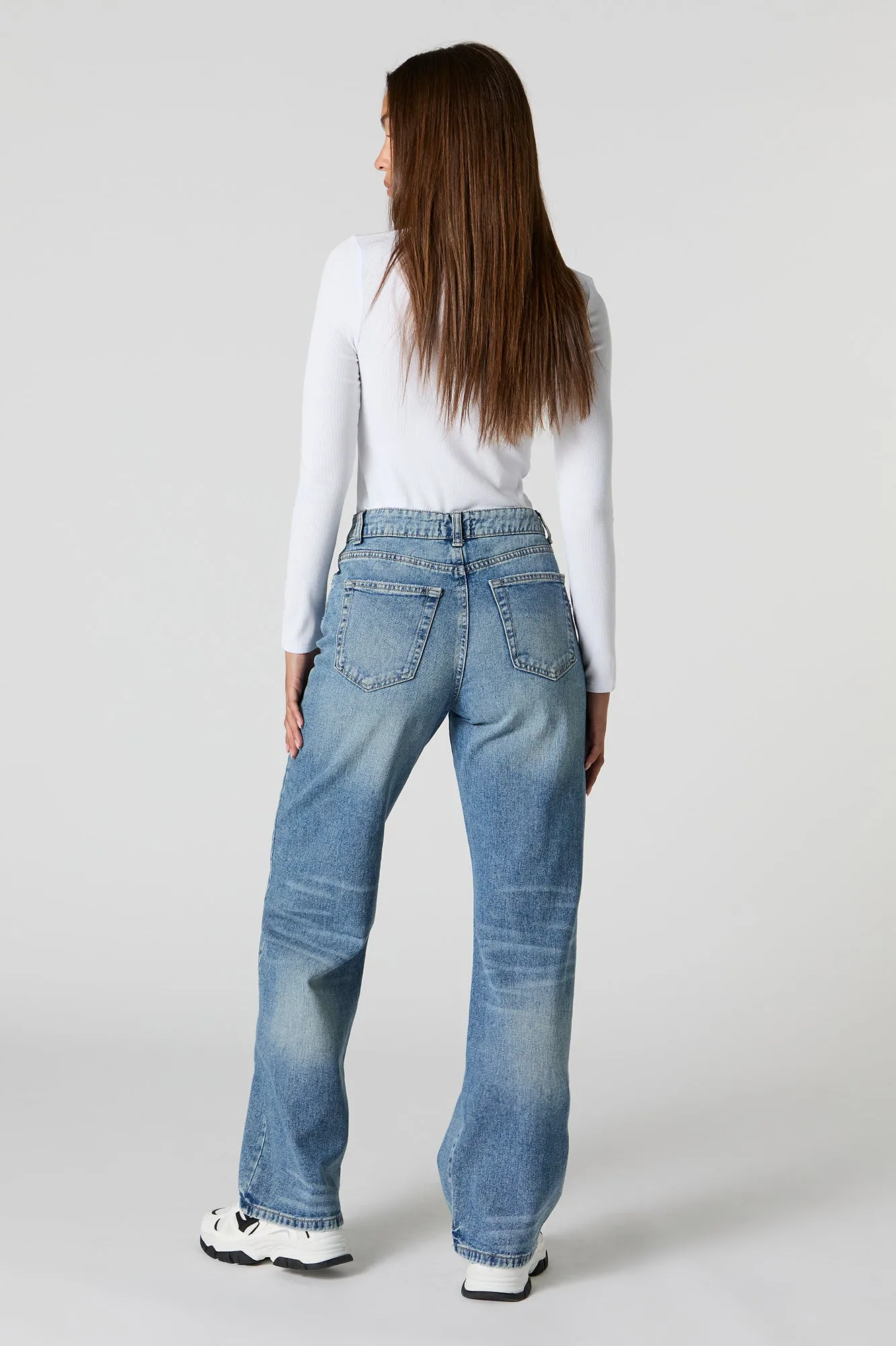 Dark Vintage Wash High Rise Wide Leg Jean sold by Urban Planet product image thumbnail 3