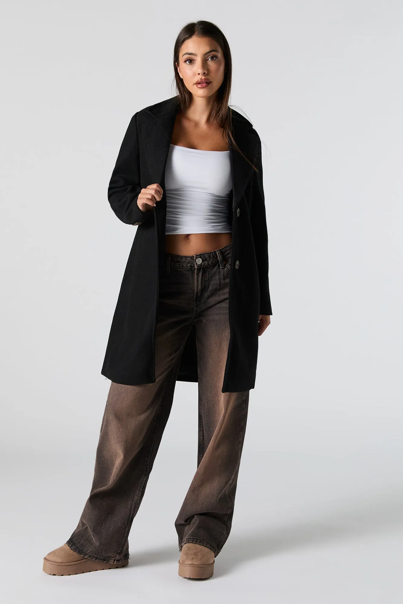 Manteau de laine avec col sold by Urban Planet product image thumbnail 4