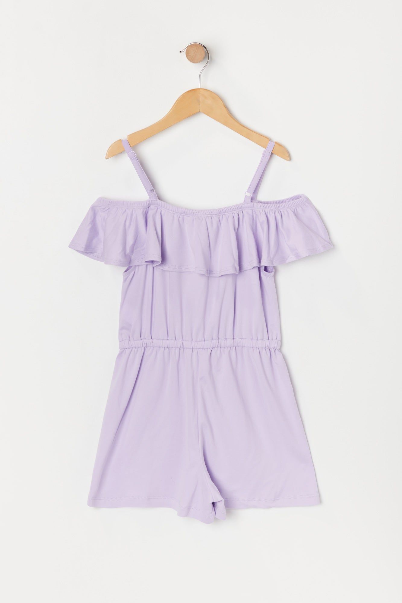 Girls Off Shoulder Elastic Waist Romper sold by Urban Planet product image thumbnail 2
