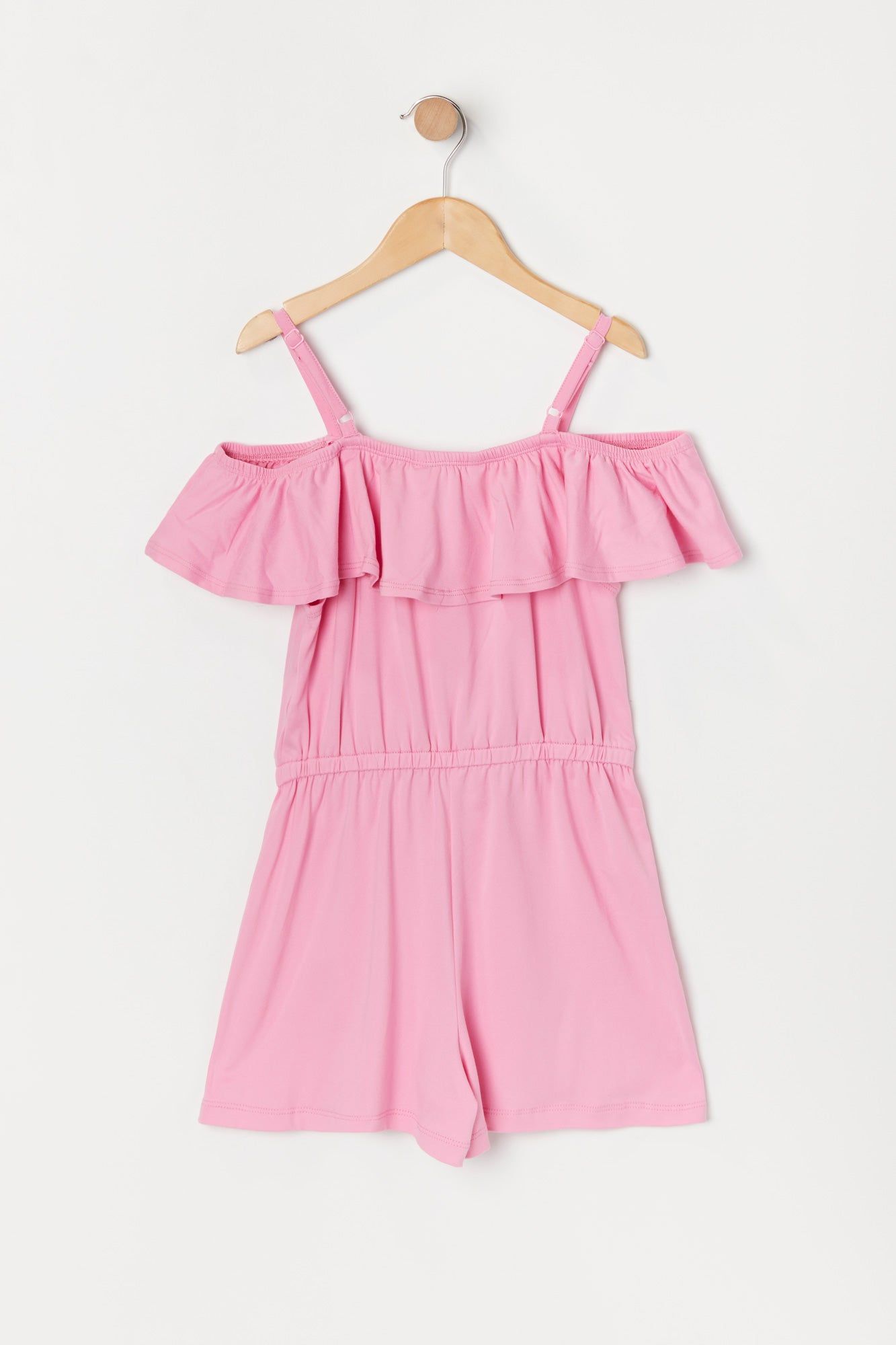 Girls Off Shoulder Elastic Waist Romper sold by Urban Planet product image thumbnail 4