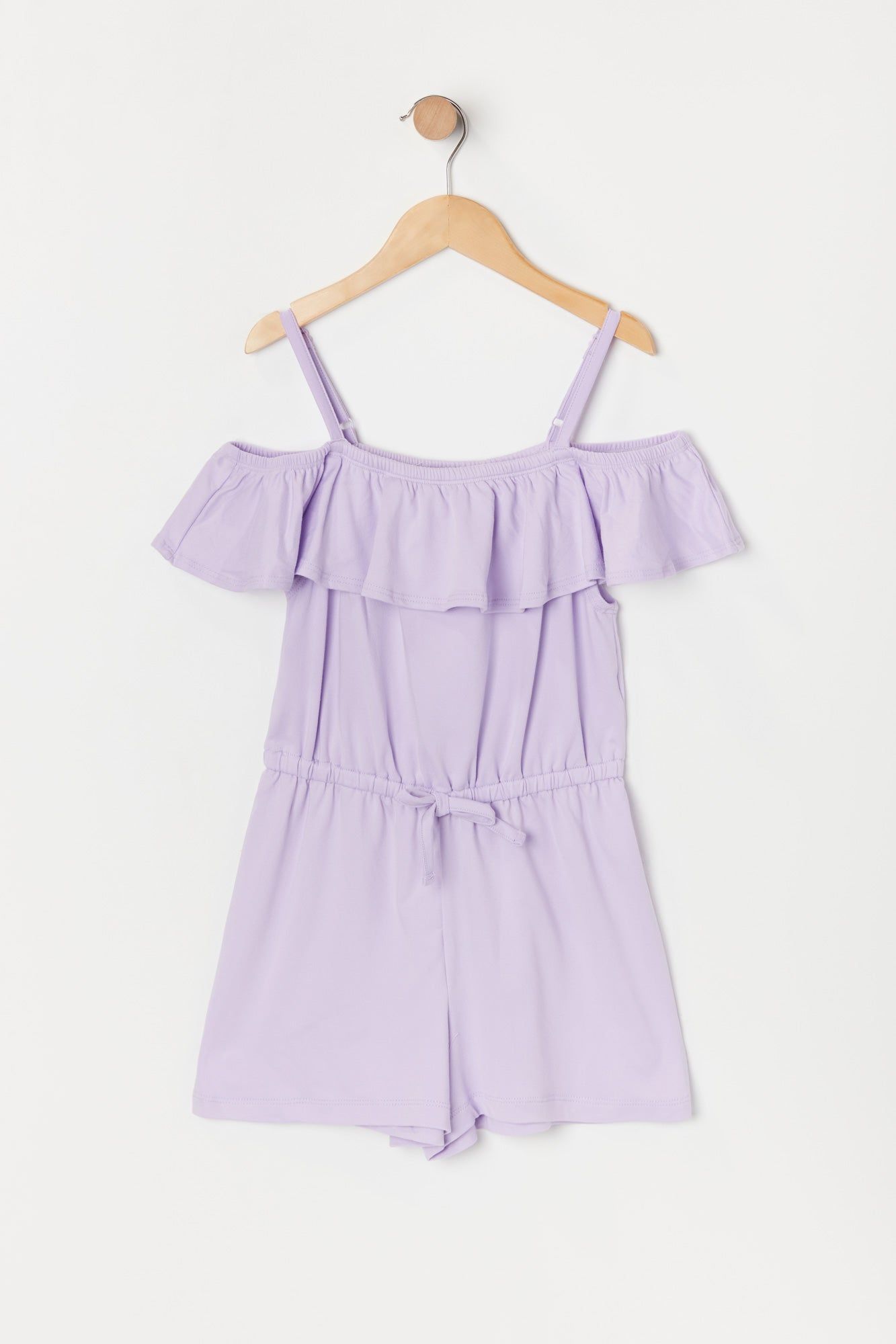 Girls Off Shoulder Elastic Waist Romper sold by Urban Planet