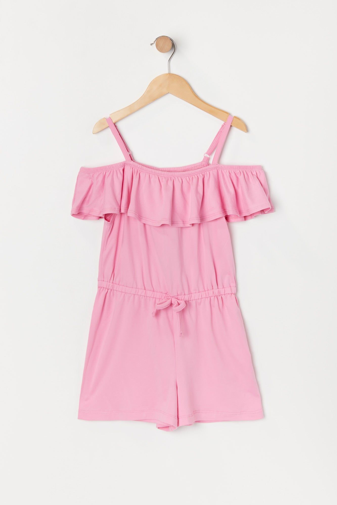 Girls Off Shoulder Elastic Waist Romper sold by Urban Planet product image thumbnail 3