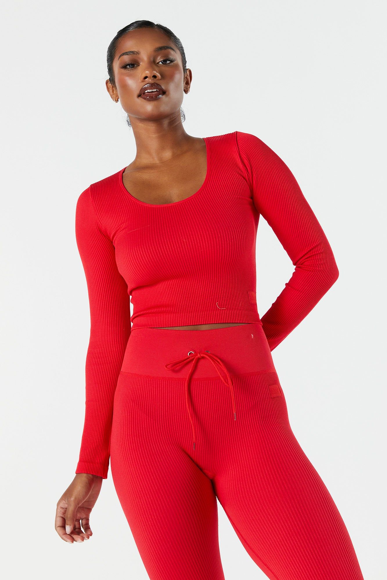 Haut Sommer Ray Active côtelé sans couture à manches longues sold by Urban Planet product image thumbnail 17