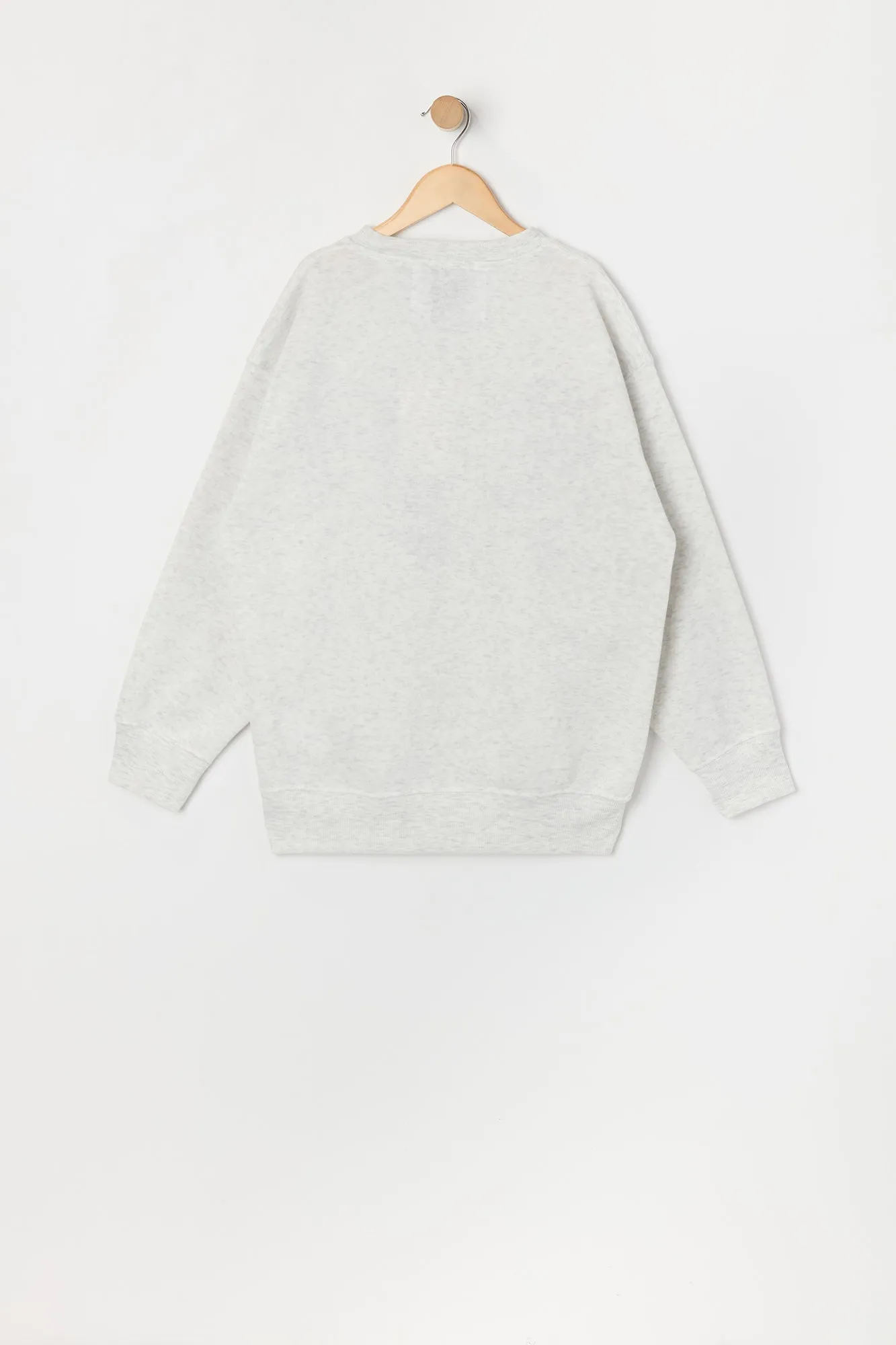 Chandail surdimensionné en molleton avec motif brodé destination en chenille pour fille sold by Urban Planet product image thumbnail 2