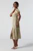 Floral Sweetheart Puff Sleeve Midi Dress sold by Urban Planet