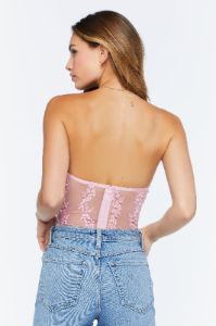 Maillot bustier en filet avec perles sold by Urban Planet