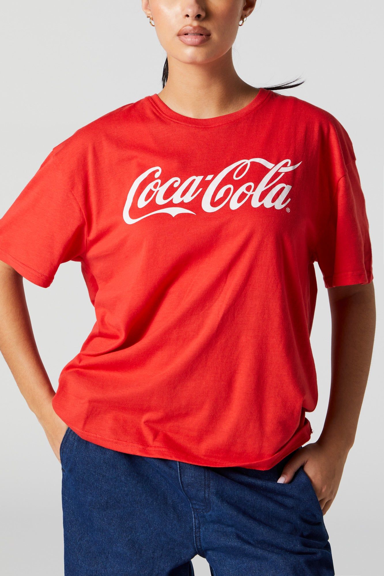 Coca Cola Graphic Boyfriend T-Shirt sold by Urban Planet