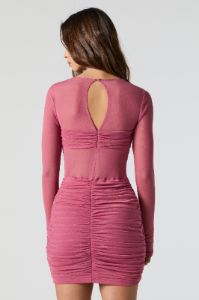 Mesh Cut Out Mini Dress sold by Urban Planet