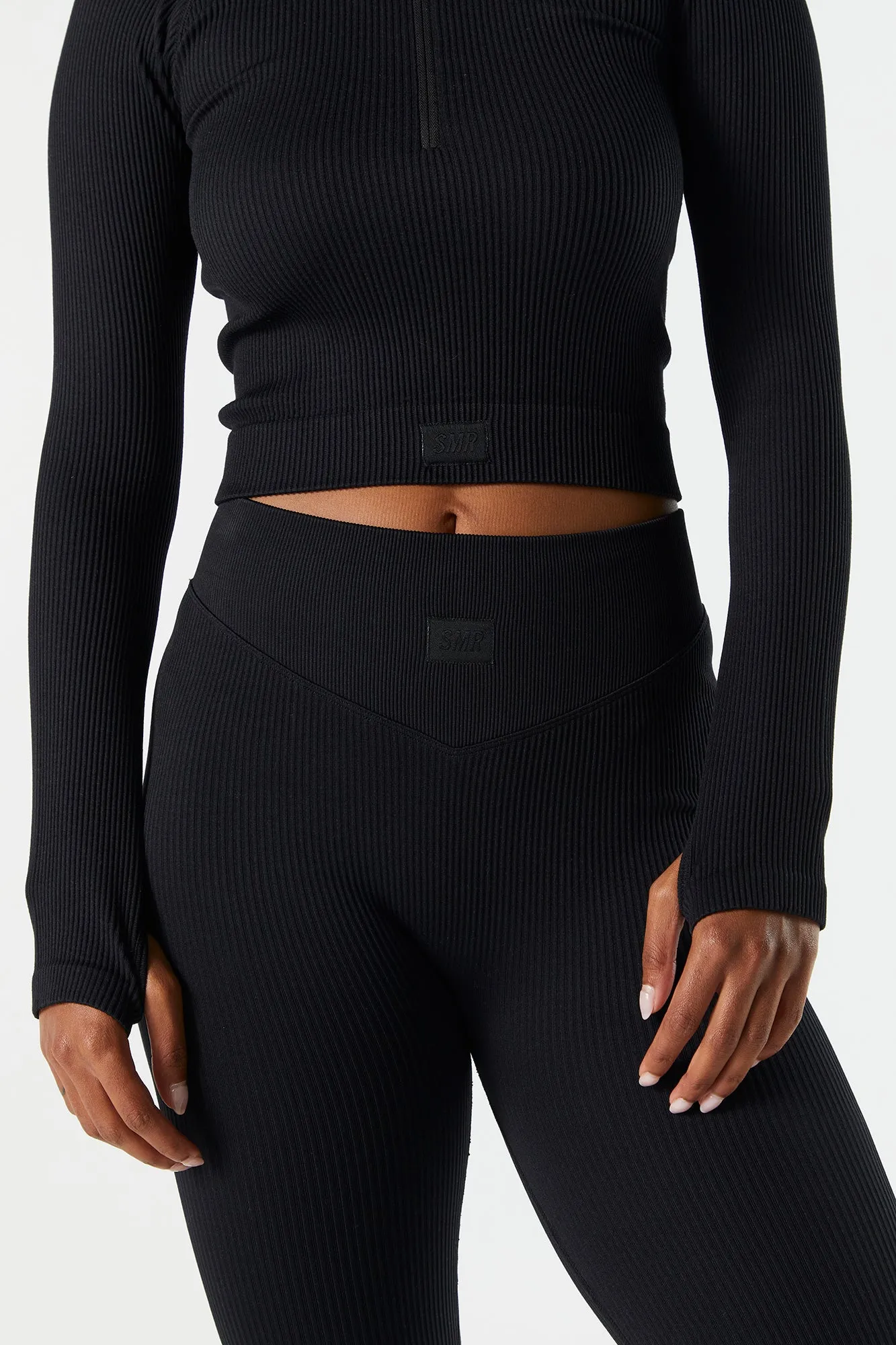 Sommer Ray Seamless Ribbed Quarter Zip Active Top sold by Urban Planet product image thumbnail 4